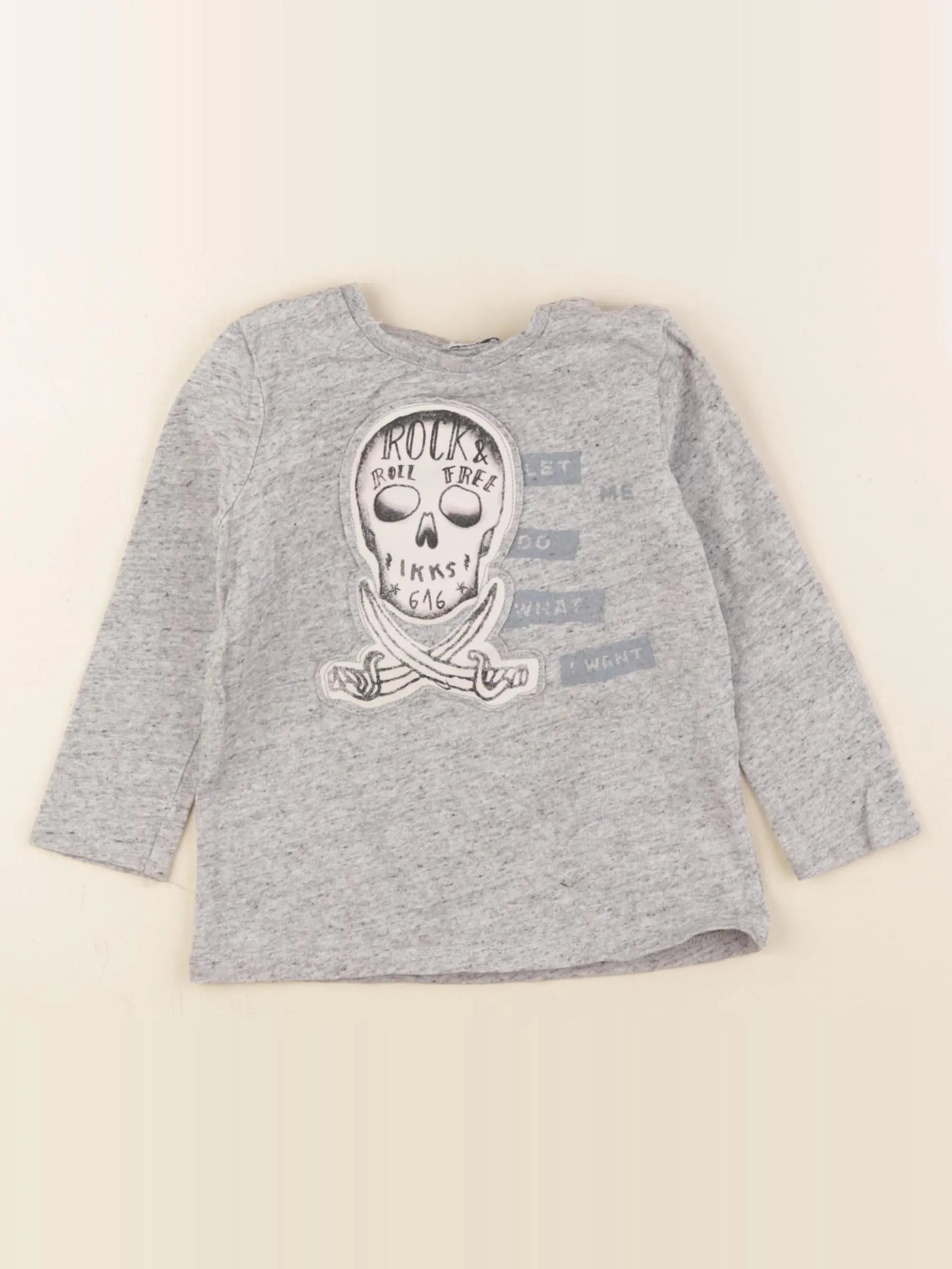 IKKS - tee-shirt gris - 2 ans