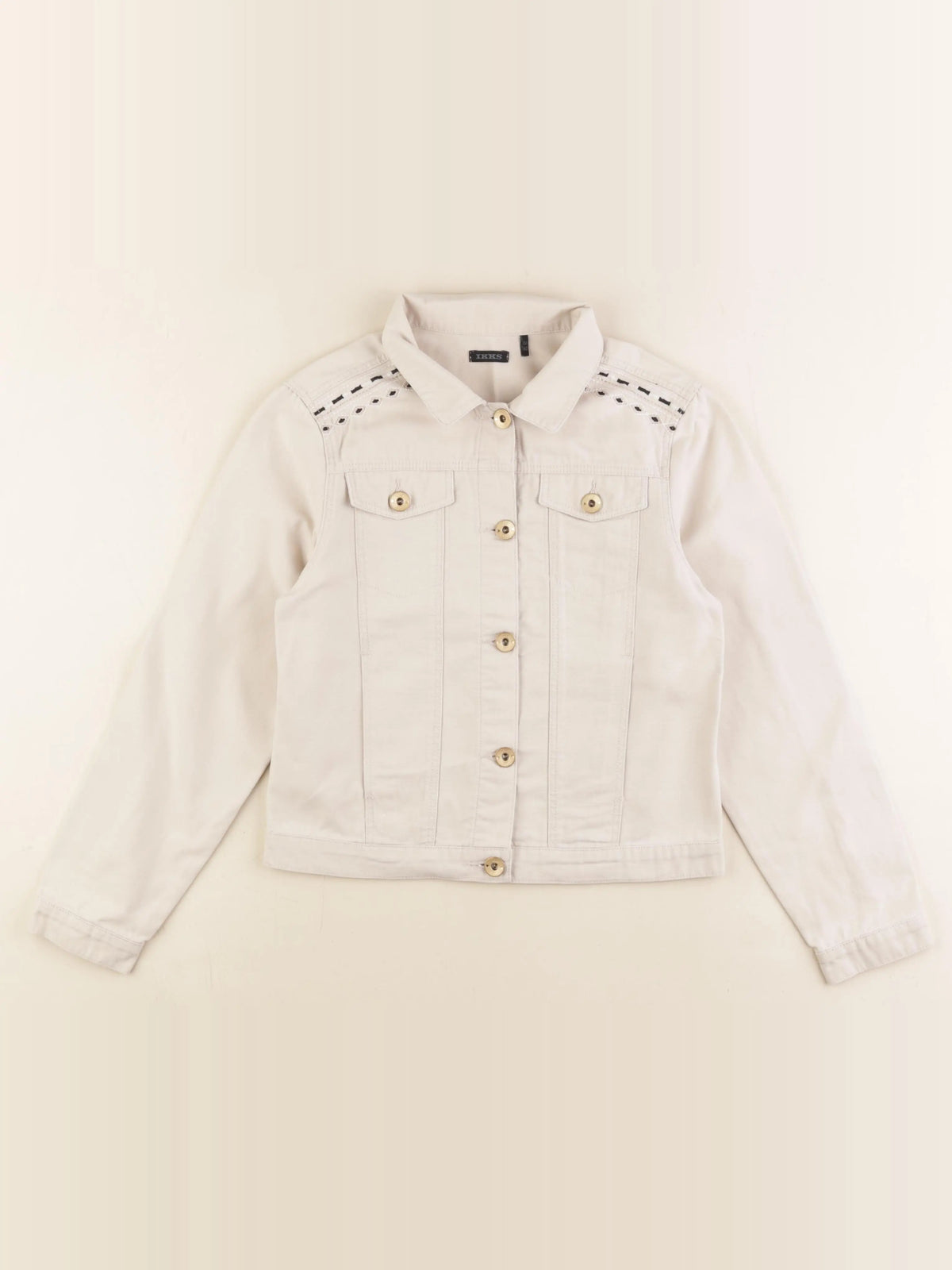 IKKS - veste imprimé au dos beige - 10 ans