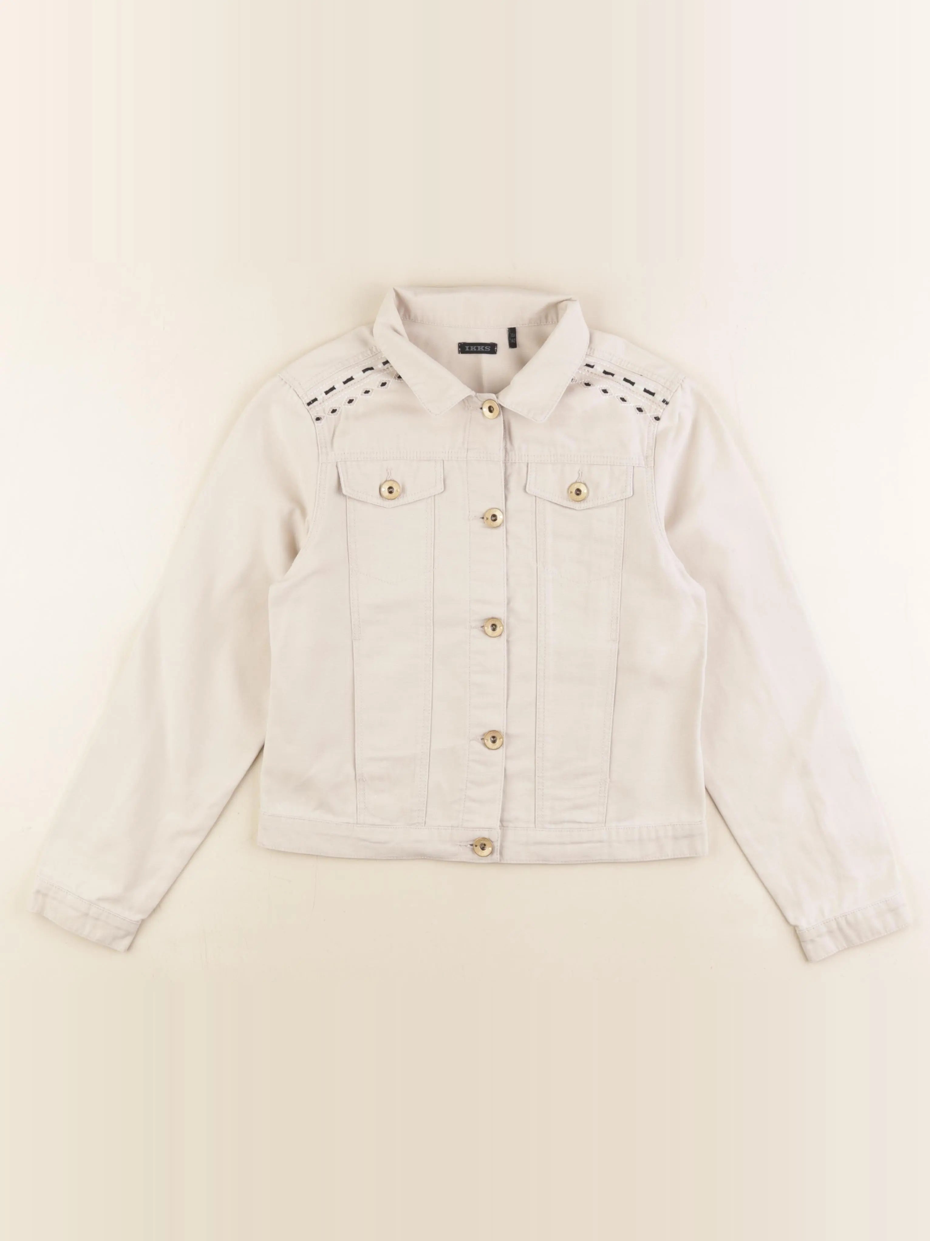 IKKS - veste imprimé au dos beige - 10 ans