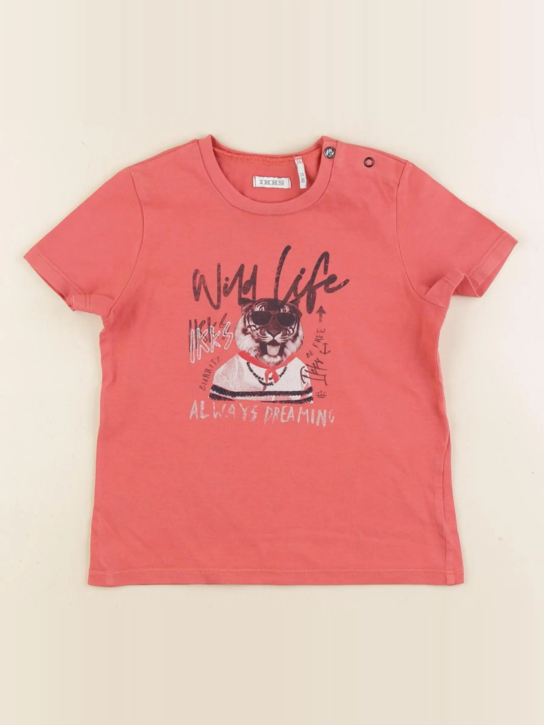 IKKS - tee-shirt rose - 2 ans