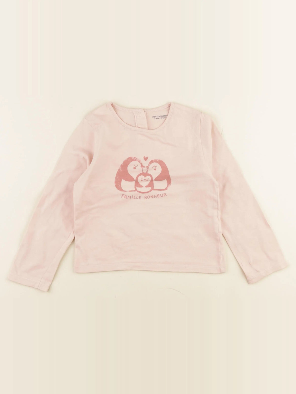 Vertbaudet - tee-shirt rose - 3 ans