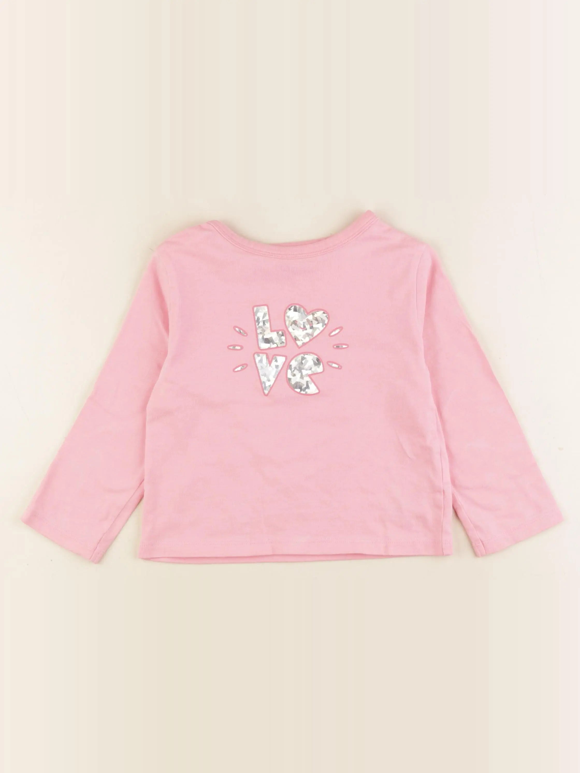 Vertbaudet - tee-shirt rose - 3 ans