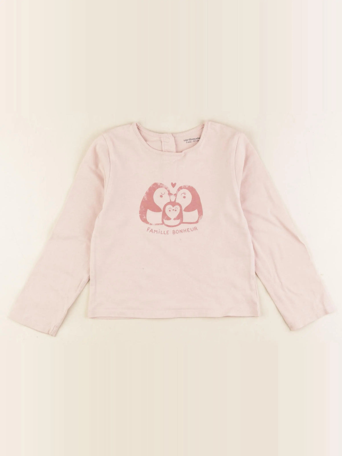 Vertbaudet - tee-shirt rose - 3 ans