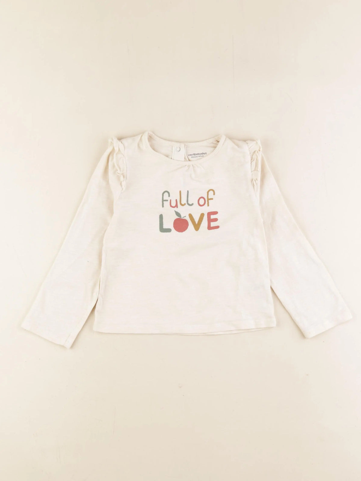 Vertbaudet - tee-shirt beige - 36 mois