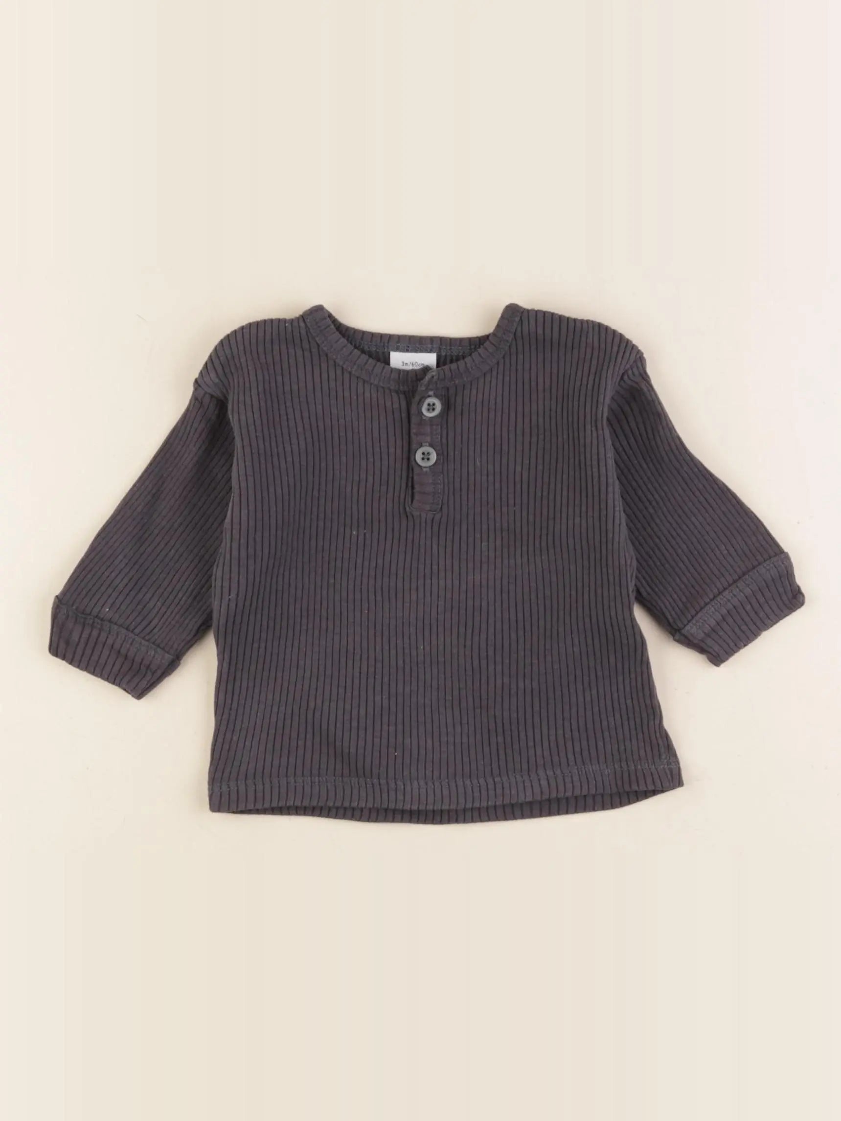 Petit Bateau - tee-shirt gris - 3 mois