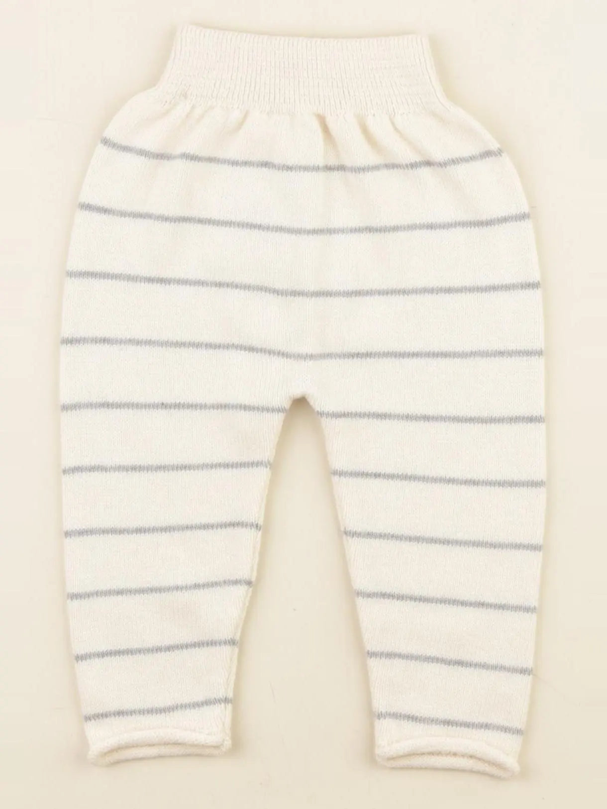 Pantalon beige rayé