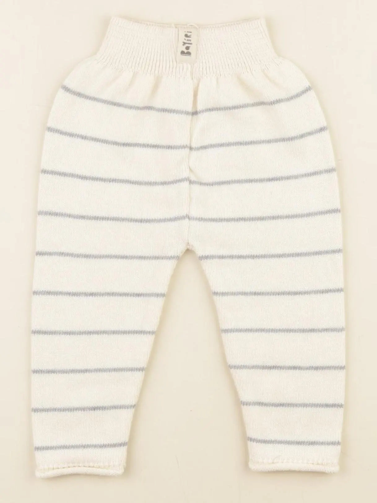 Pantalon beige rayé