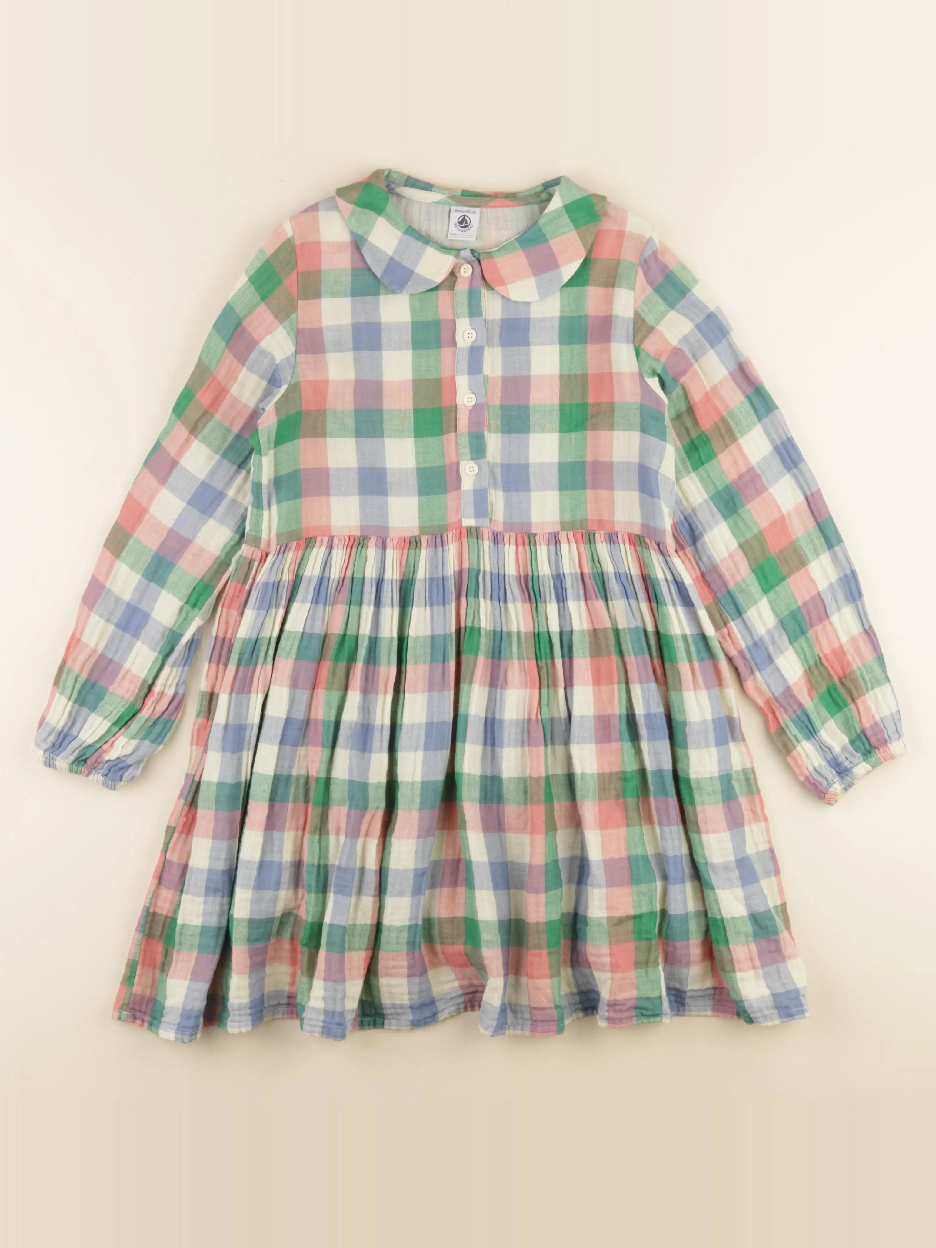 Petit Bateau - robe multicolore - 10 ans