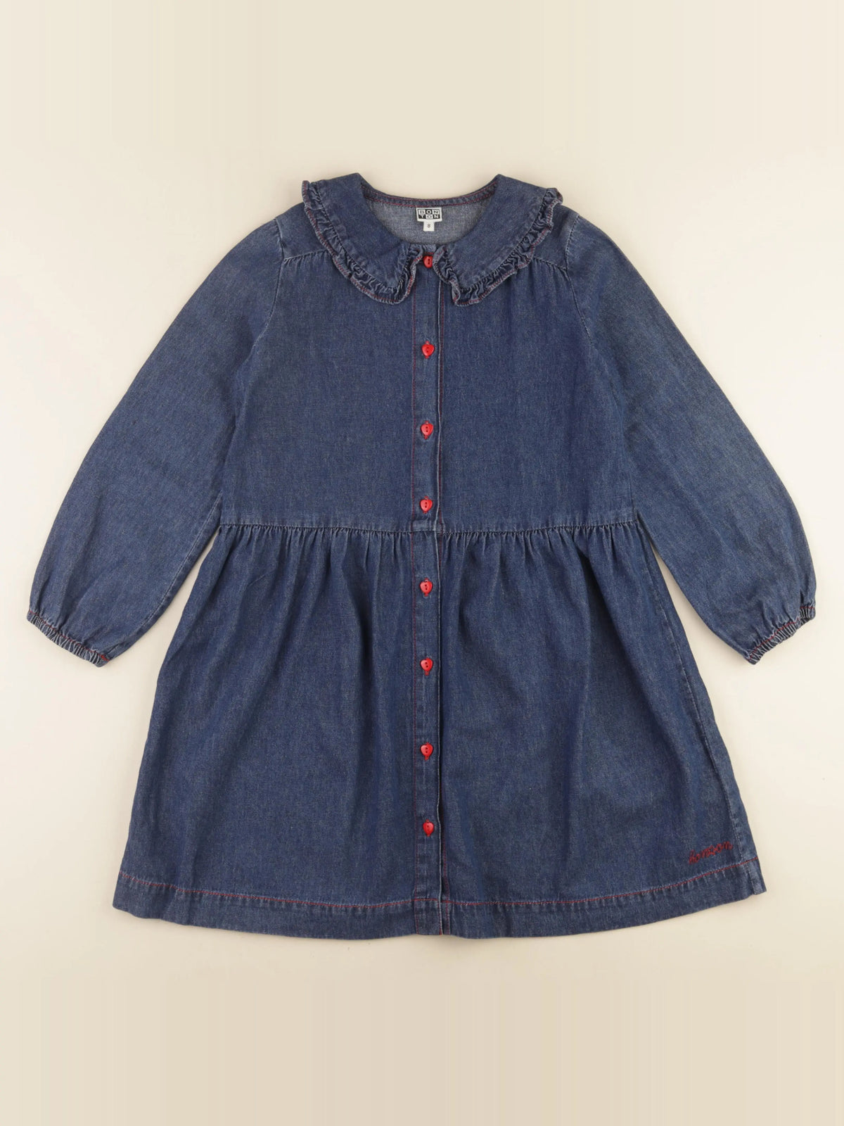 Bonton - robe bleu - 8 ans