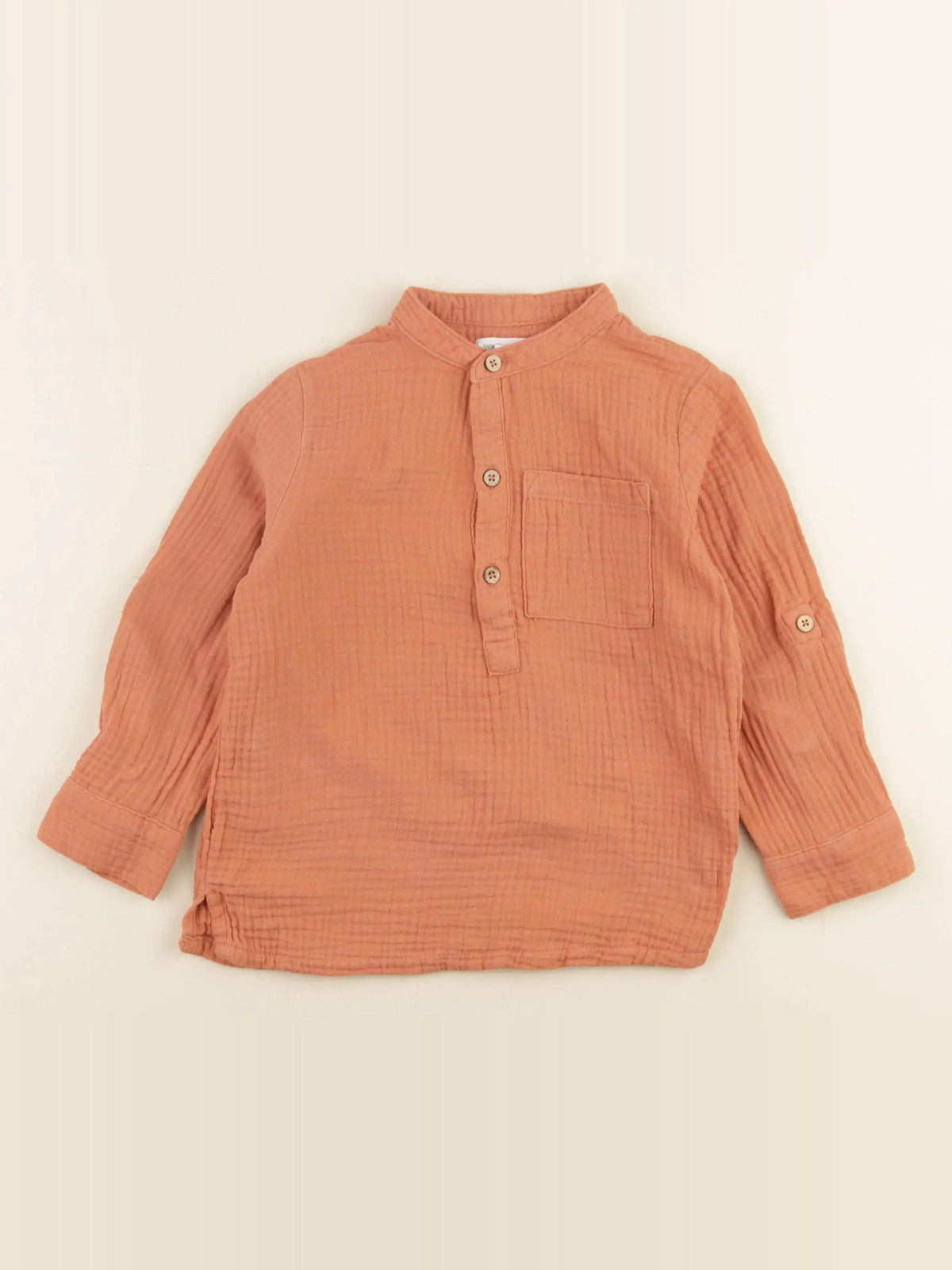 Vertbaudet - chemise orange - 4 ans