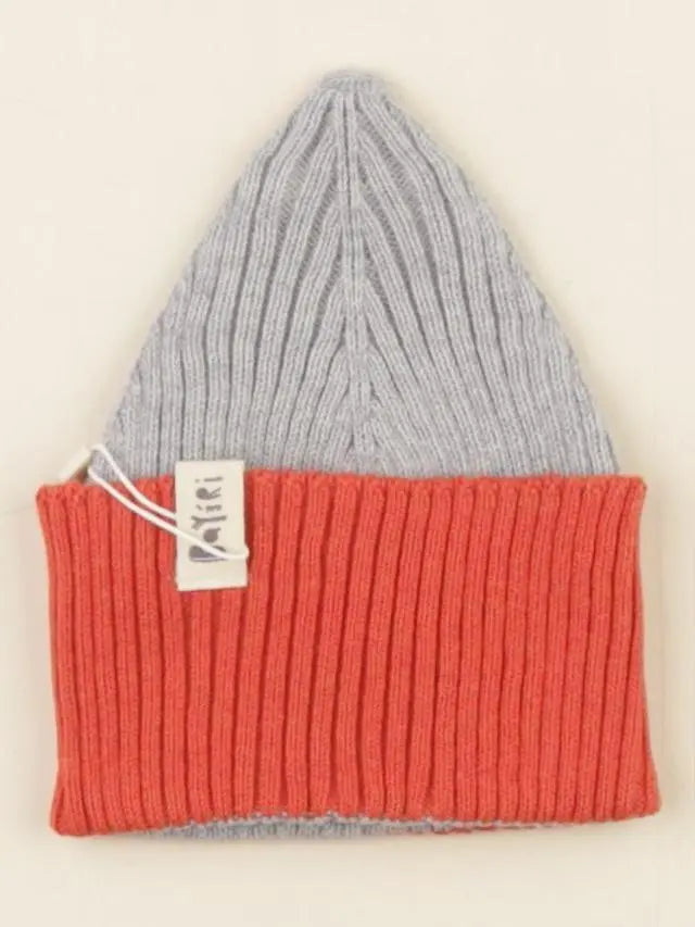 Bonnet gris, orange