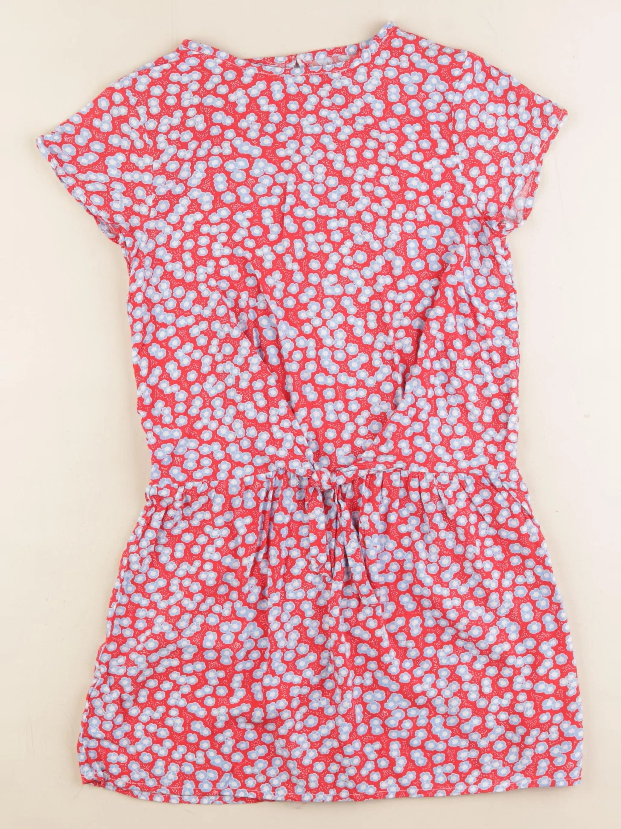 Vertbaudet - robe rouge, bleu - 9 ans