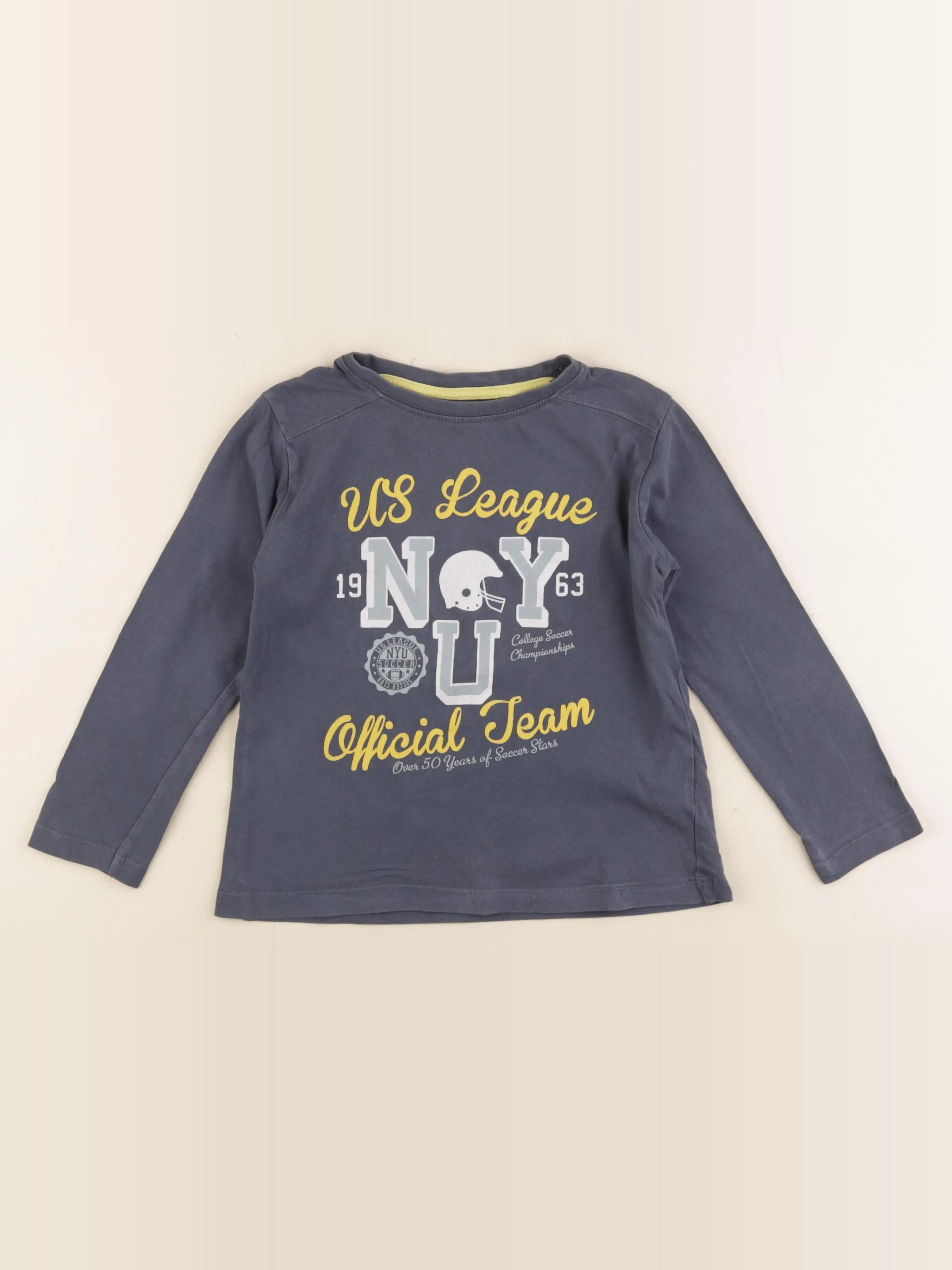 Vertbaudet - tee-shirt gris, jaune - 5 ans