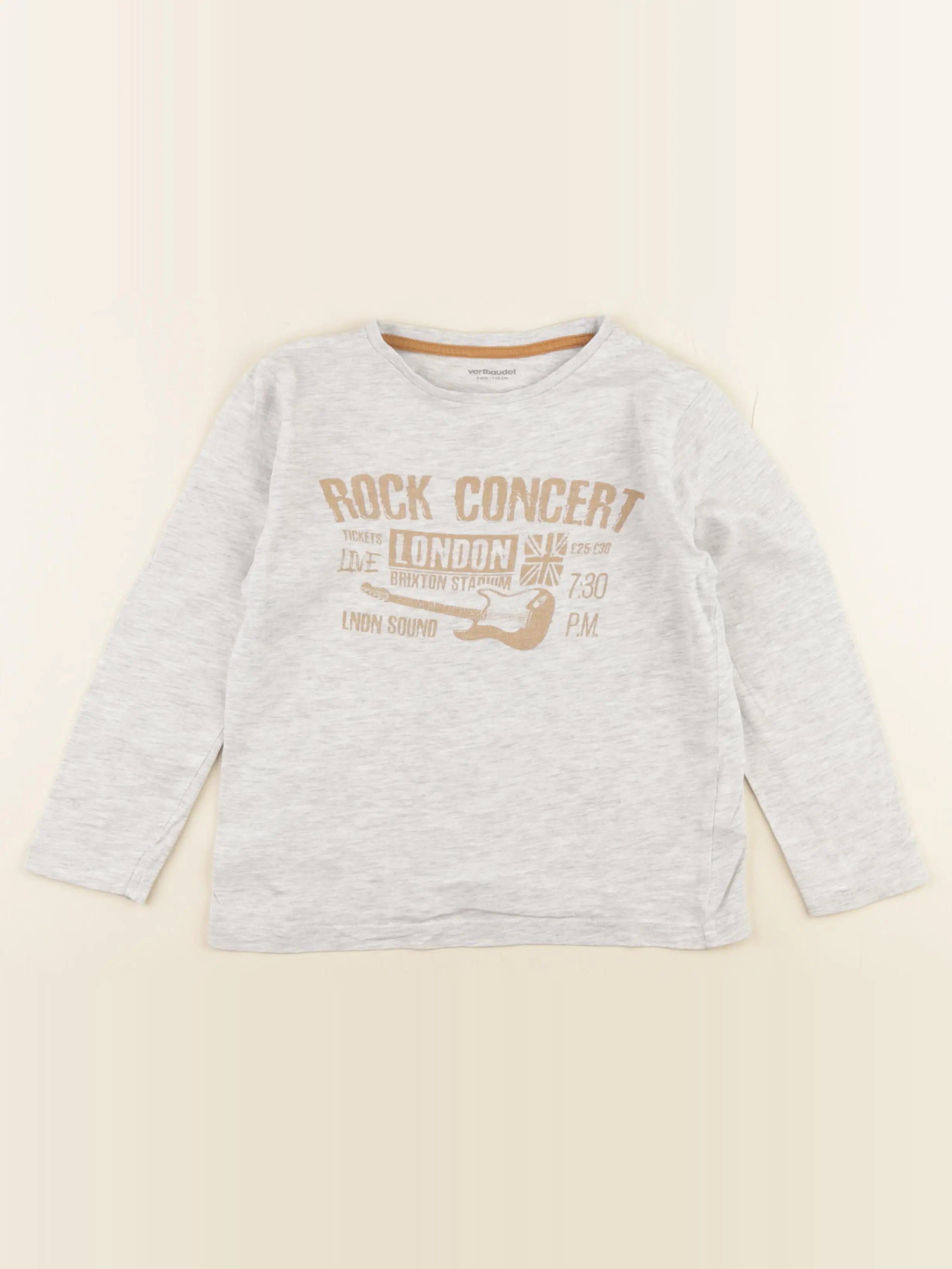 Vertbaudet - tee-shirt gris - 5 ans