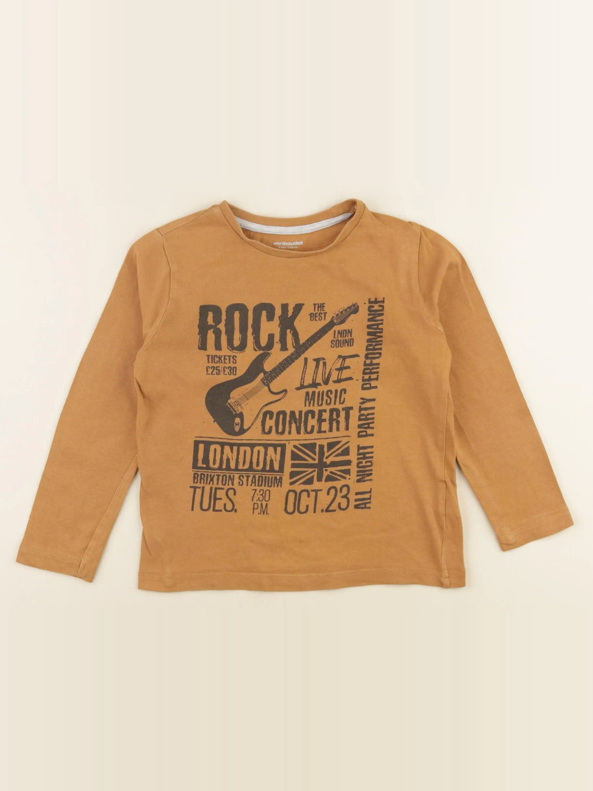 Vertbaudet - tee-shirt marron - 5 ans