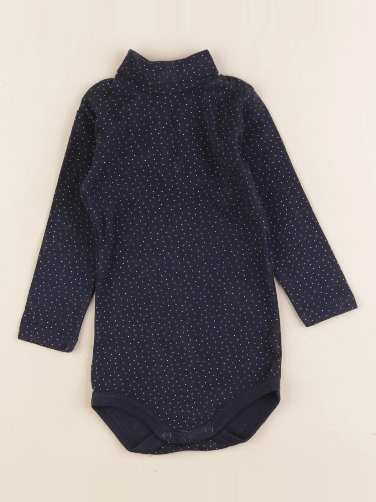 Petit Bateau - body à col bleu - 6 mois