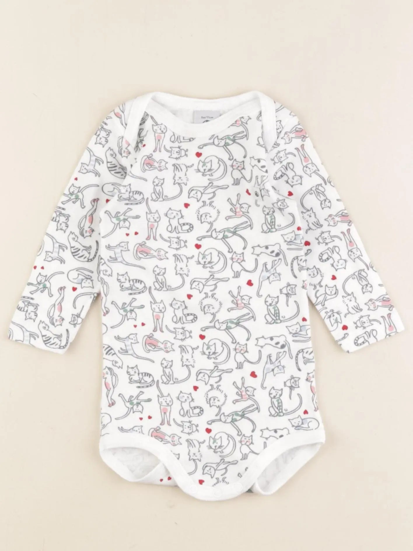 Petit Bateau - body blanc - 9 mois