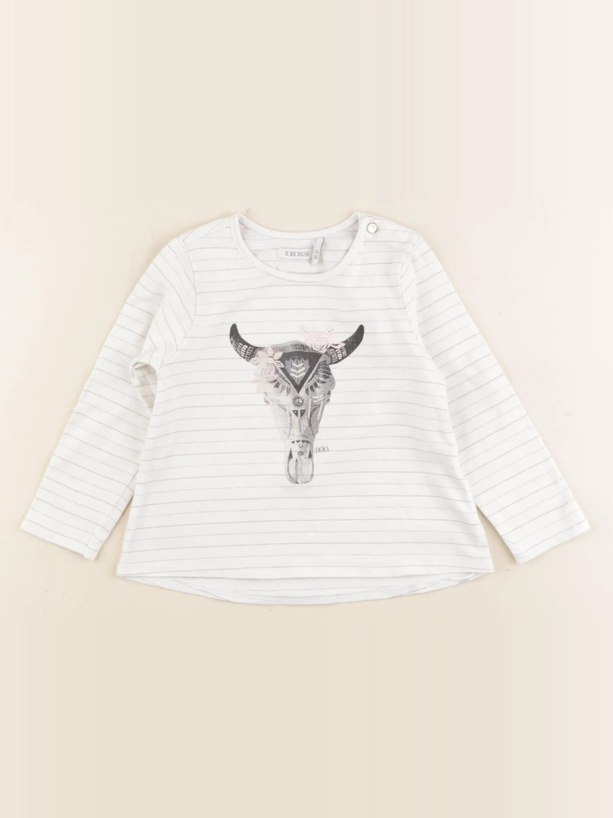 IKKS - tee-shirt blanc - 2 ans