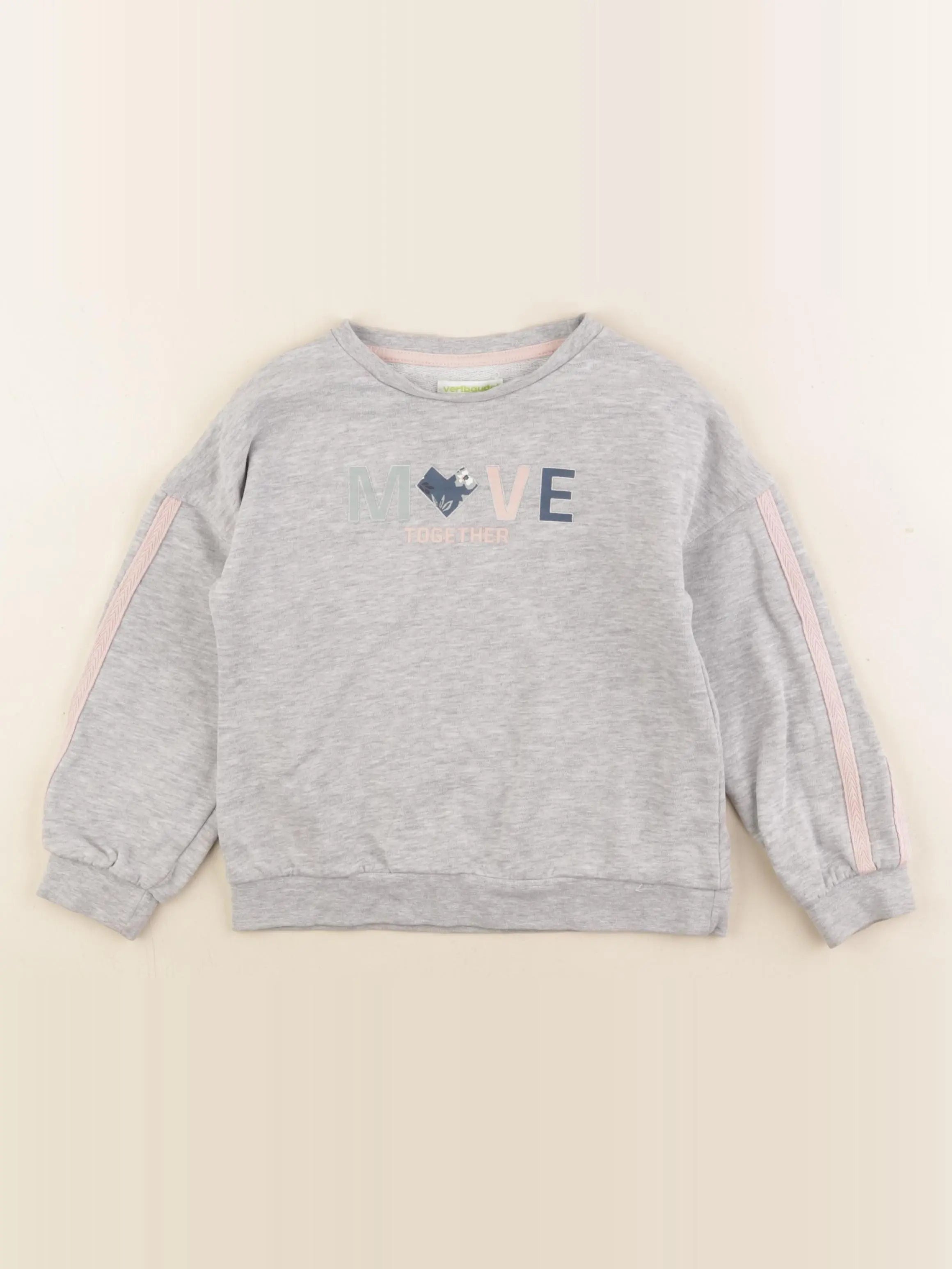Vertbaudet - sweat gris - 5 ans