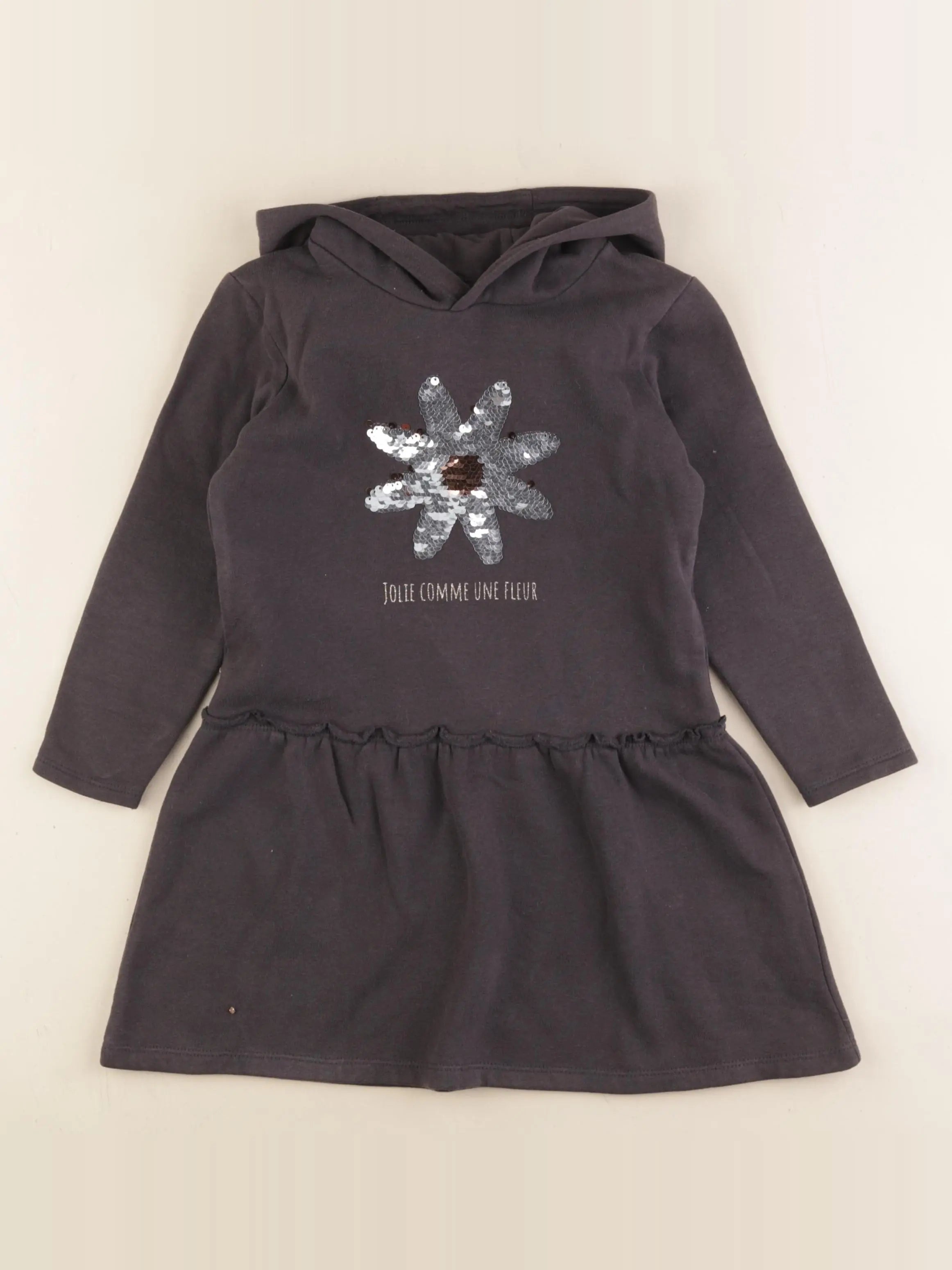 Vertbaudet - robe gris - 5 ans