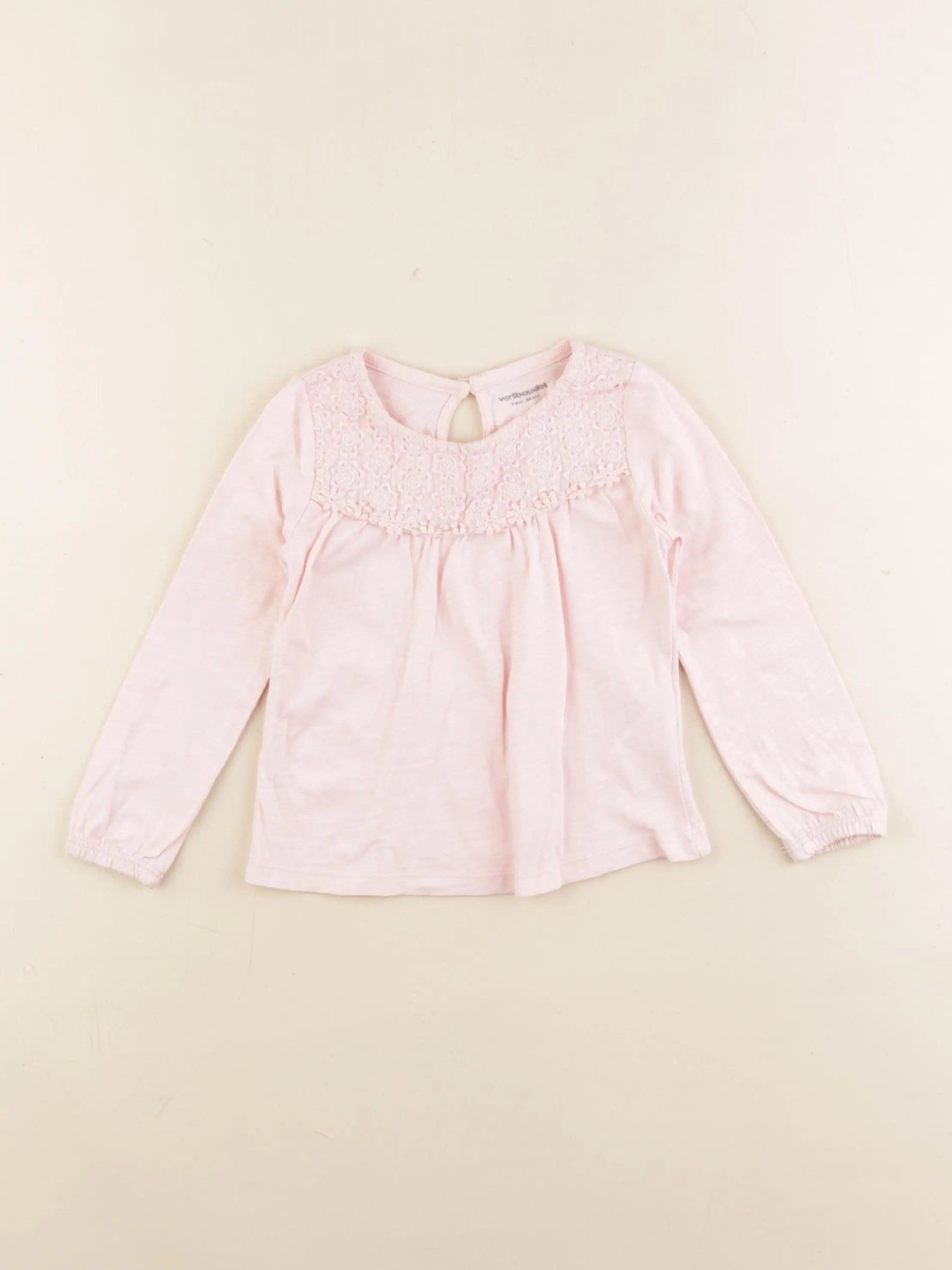 Vertbaudet - tee-shirt rose - 2 ans