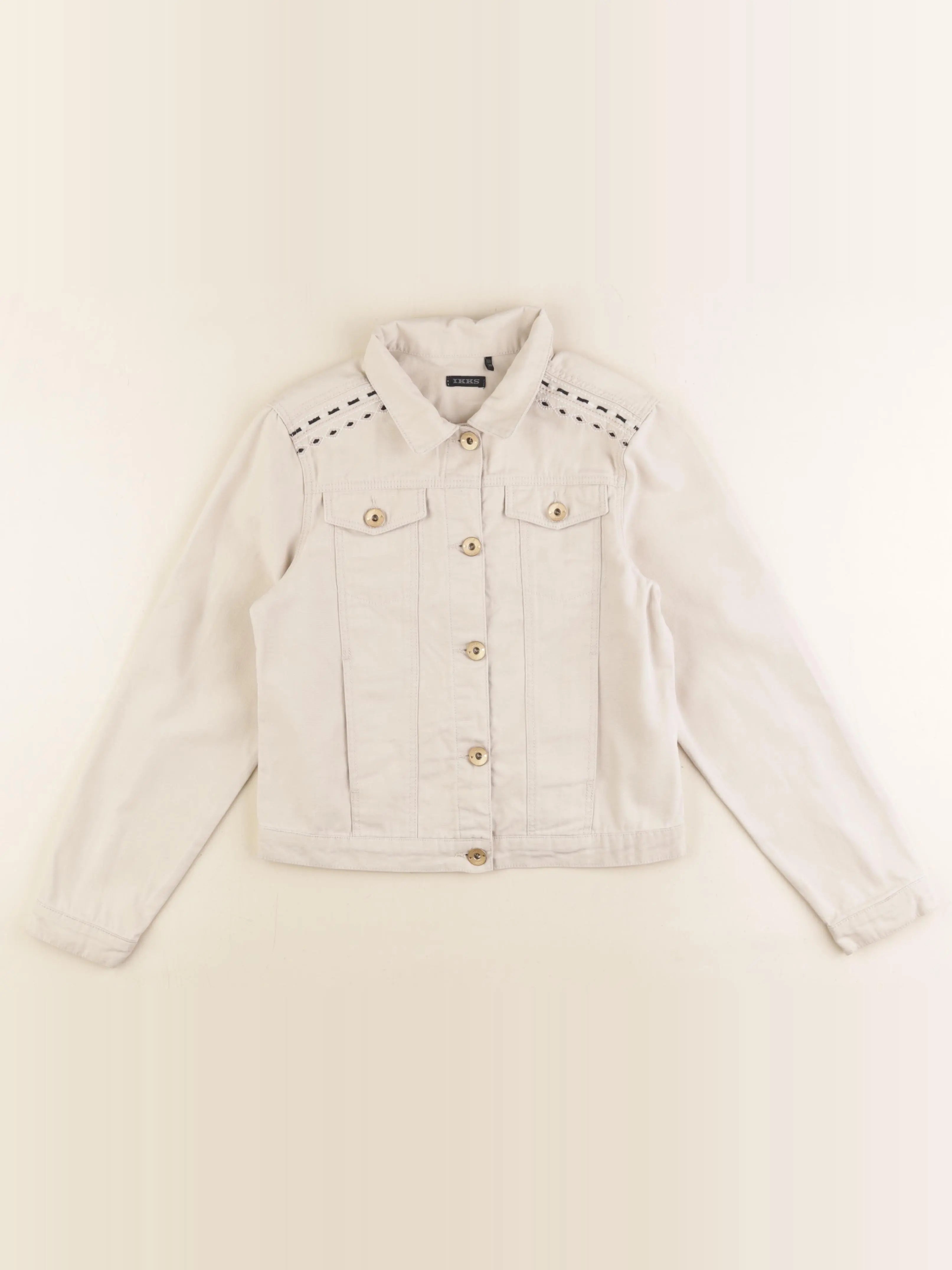 IKKS - veste imprimé au dos beige - 10 ans