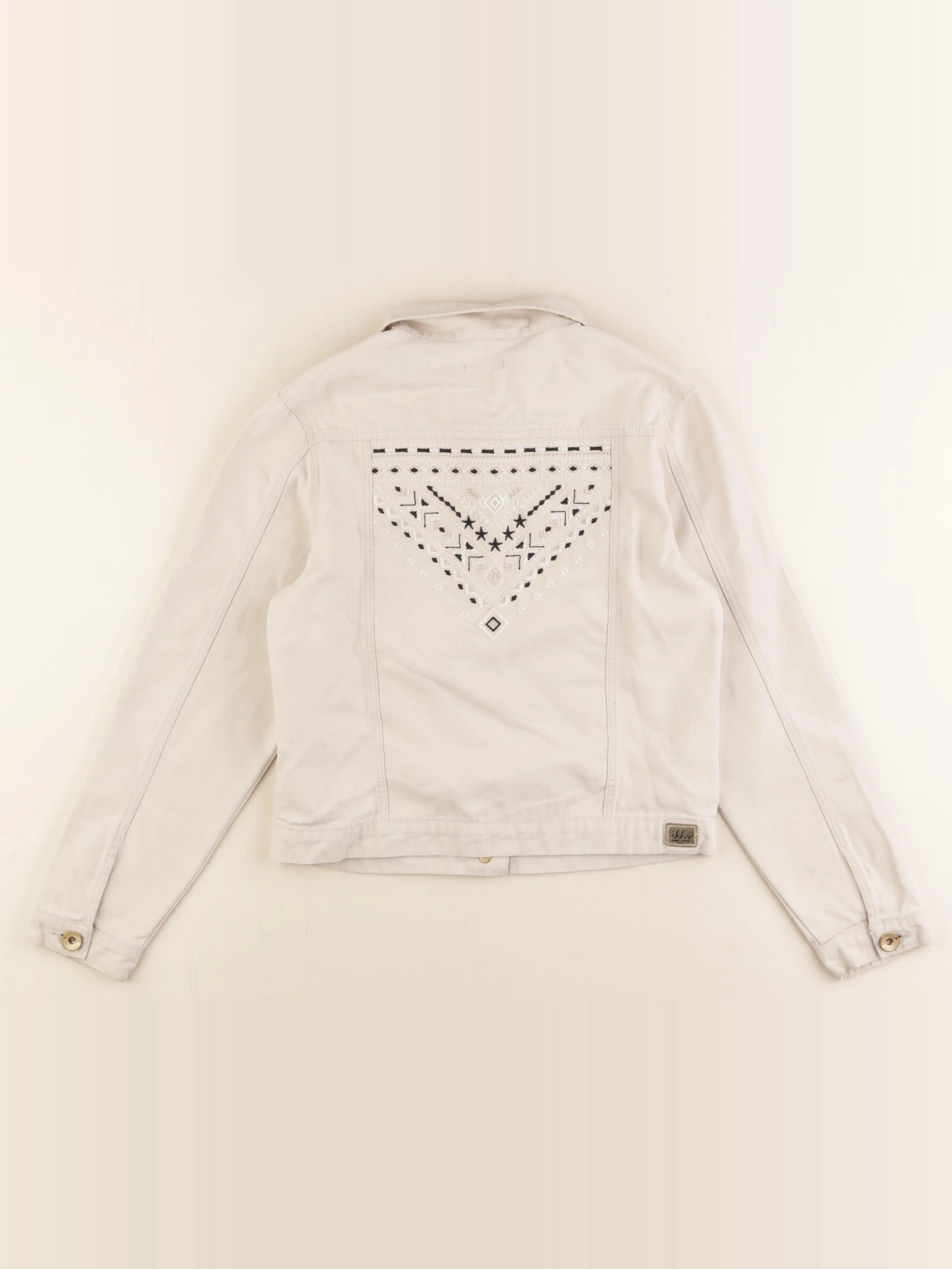 IKKS - veste imprimé au dos beige - 10 ans