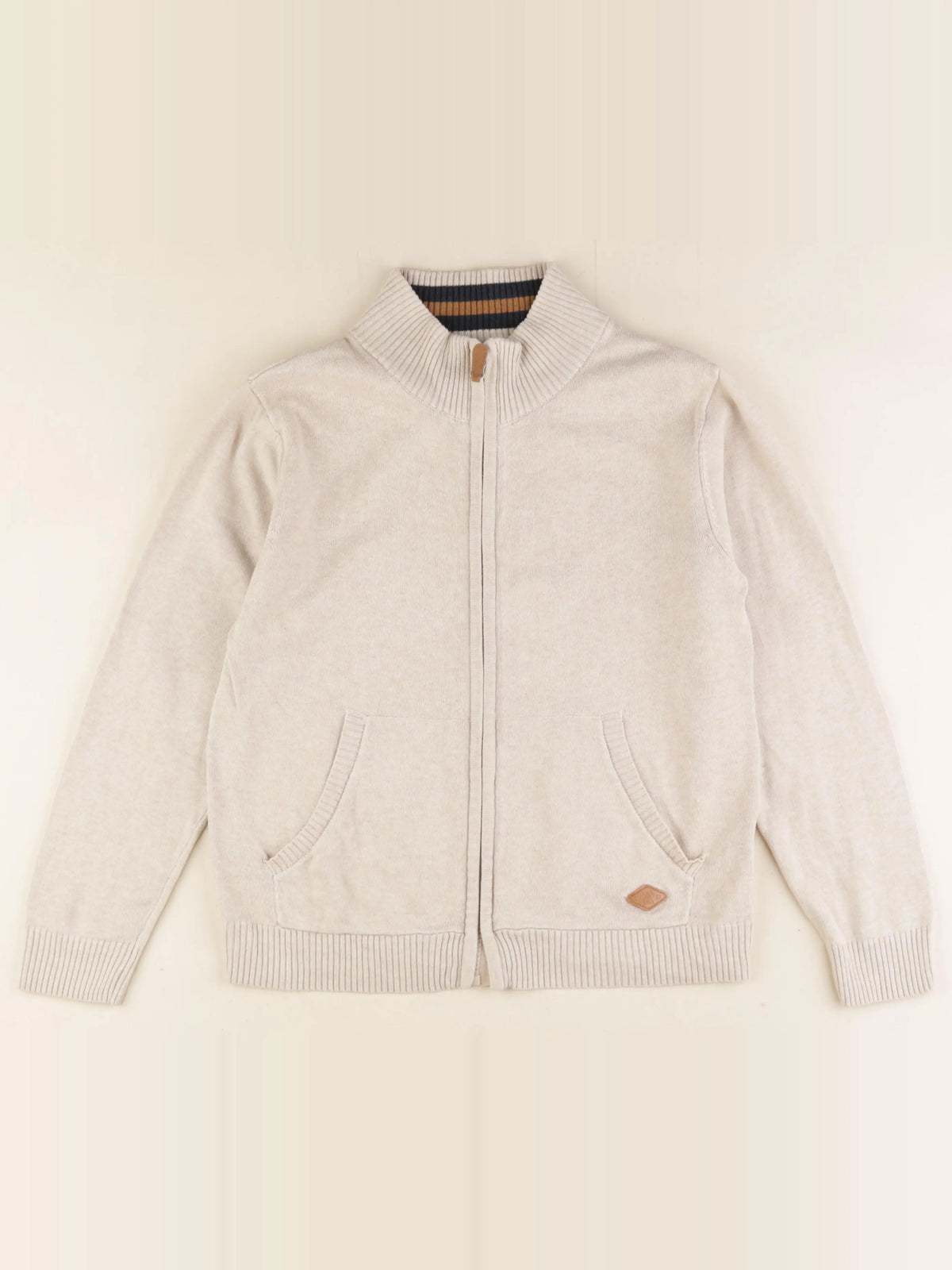 Vertbaudet - gilet beige - 10 ans