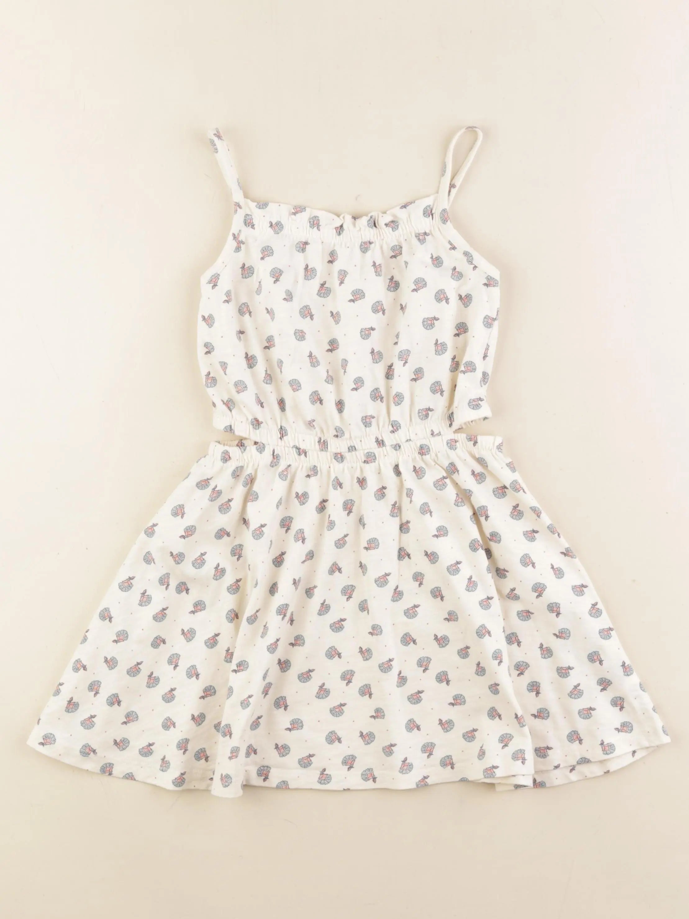 Vertbaudet - robe blanc, bleu - 4 ans