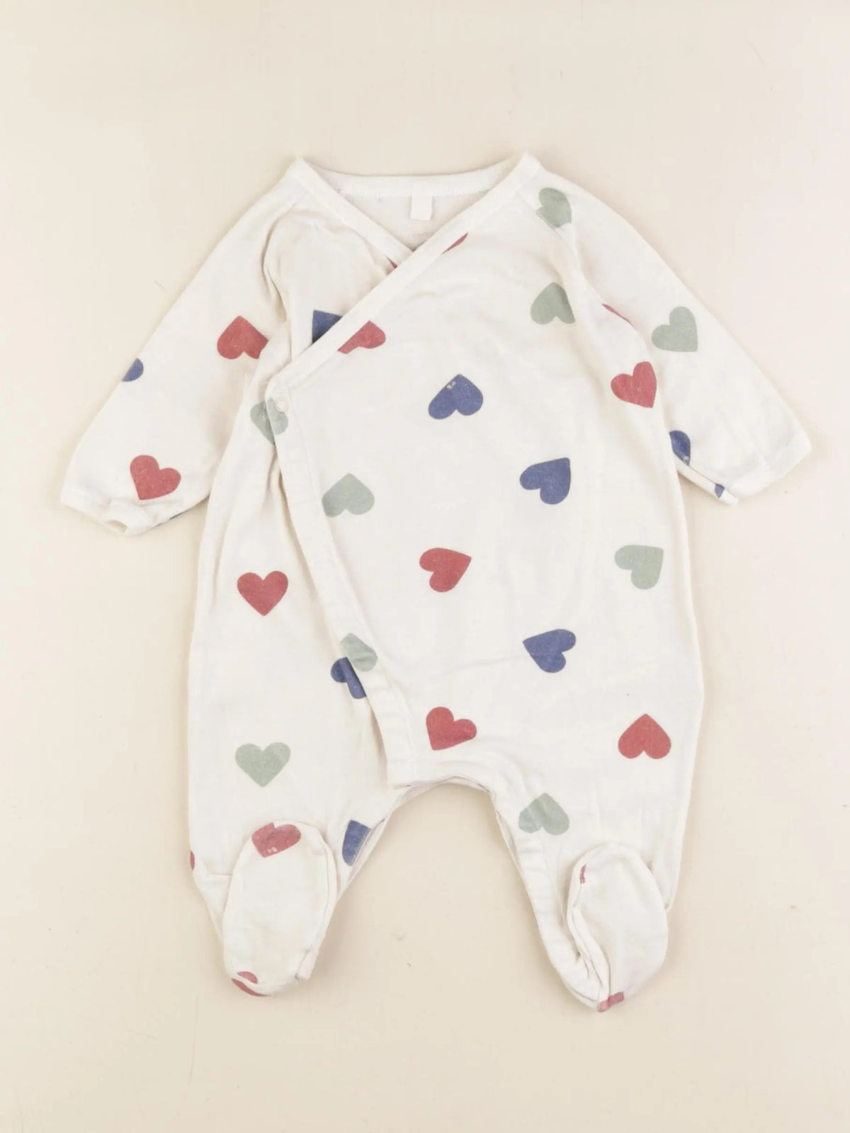 Petit Bateau - pyjama coton blanc - 3 mois