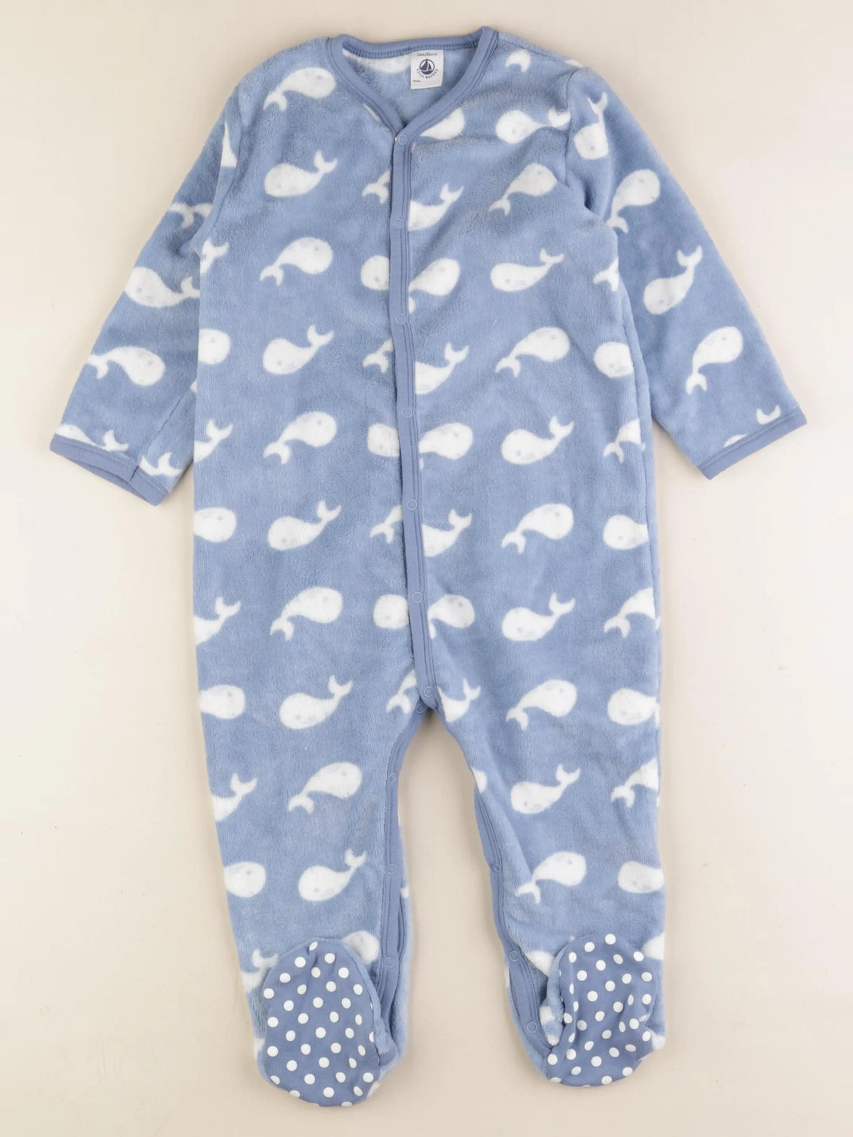 Petit Bateau - sur-pyjama bleu - 24 mois