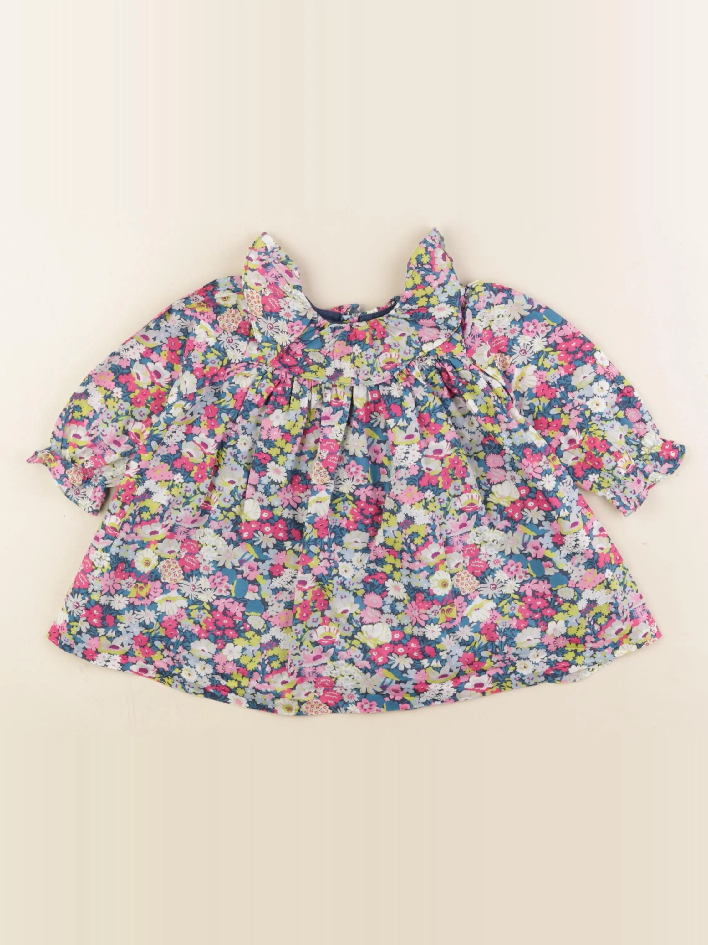 Jacadi - robe liberty multicolore - 6 mois