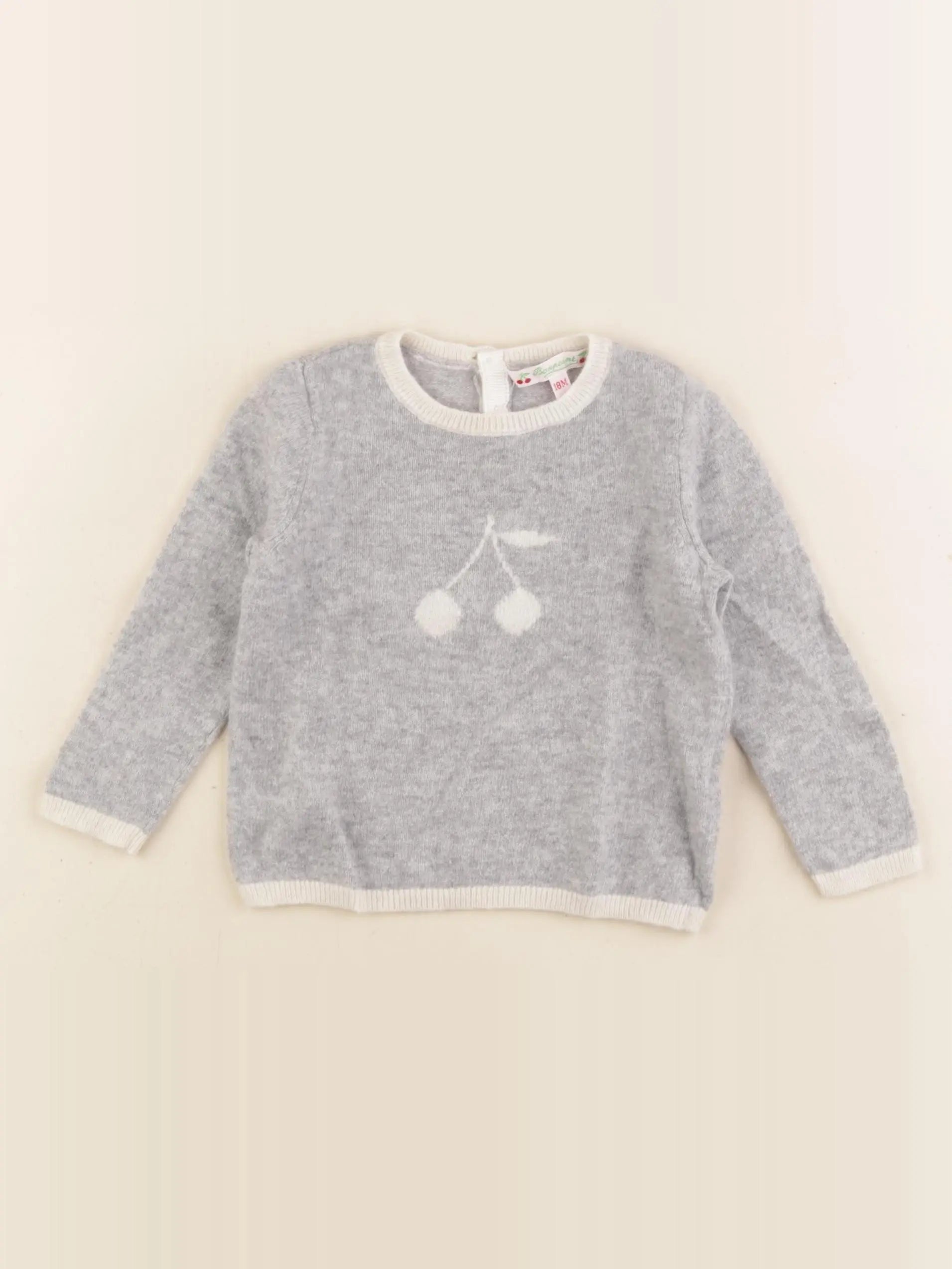 Bonpoint - pull gris - 18 mois