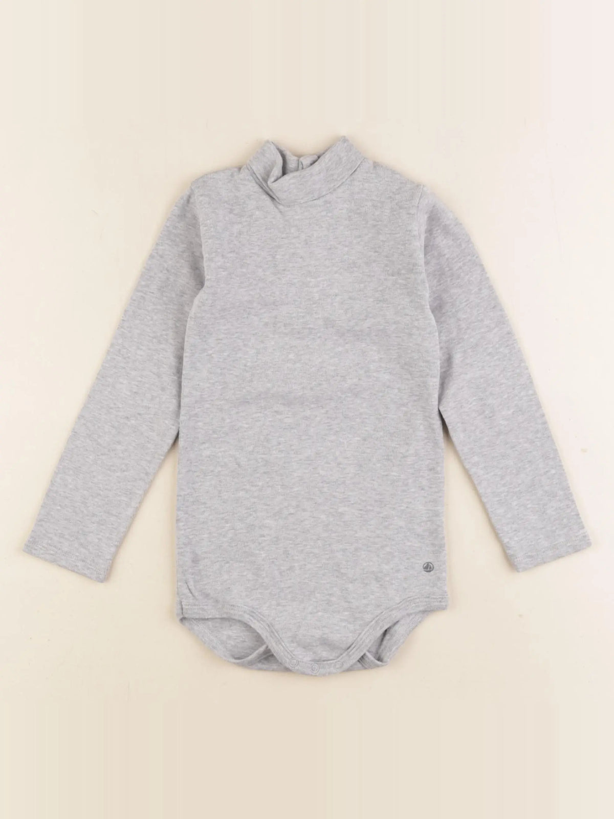 Petit Bateau - body à col gris - 36 mois