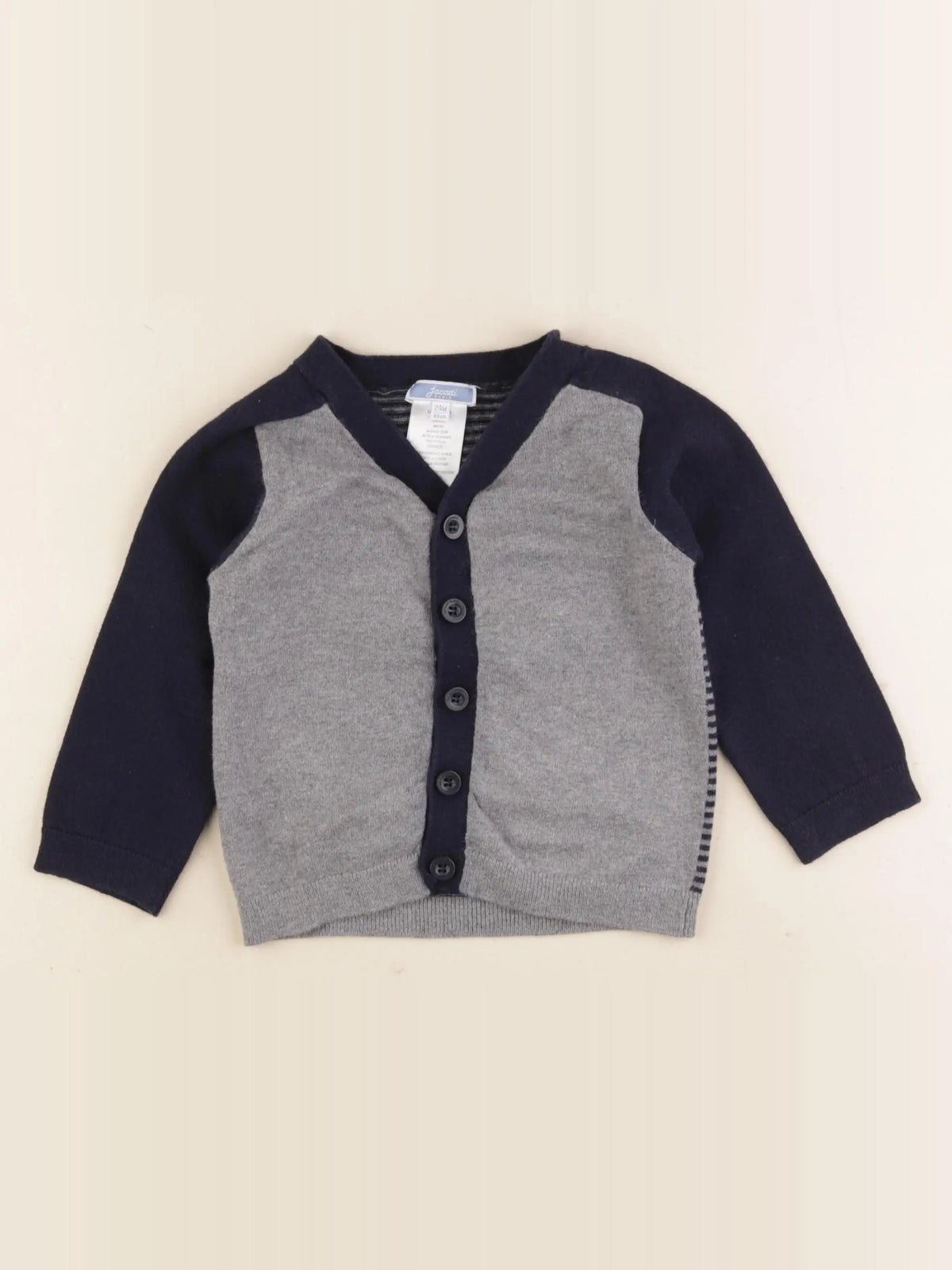 Jacadi - gilet bleu, gris - 24 mois