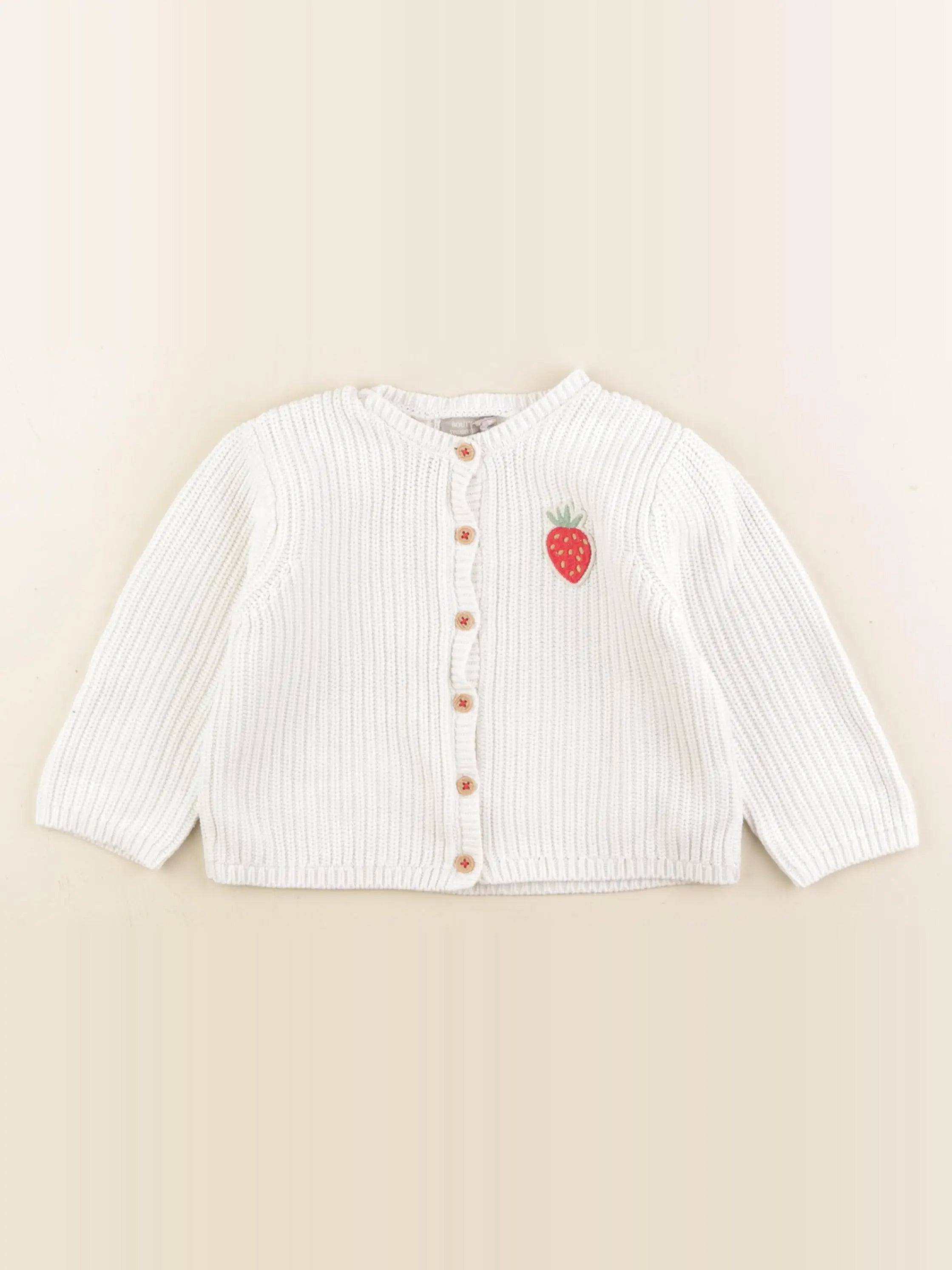 Boutchou - gilet blanc - 24 mois