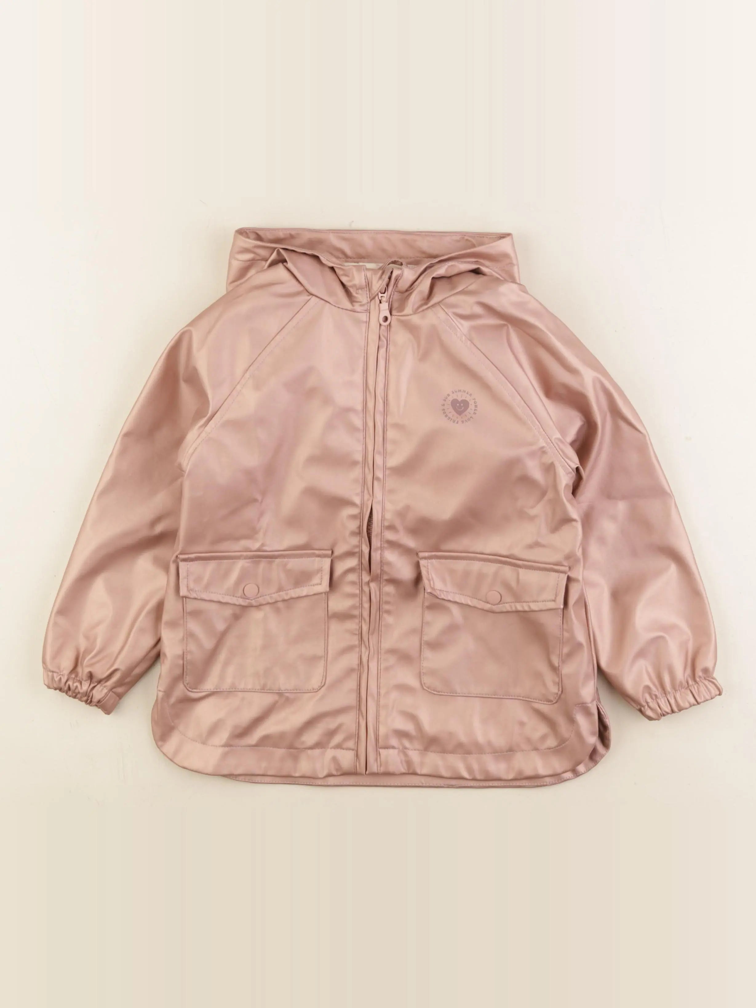 Vertbaudet - imperméable rose - 4 ans