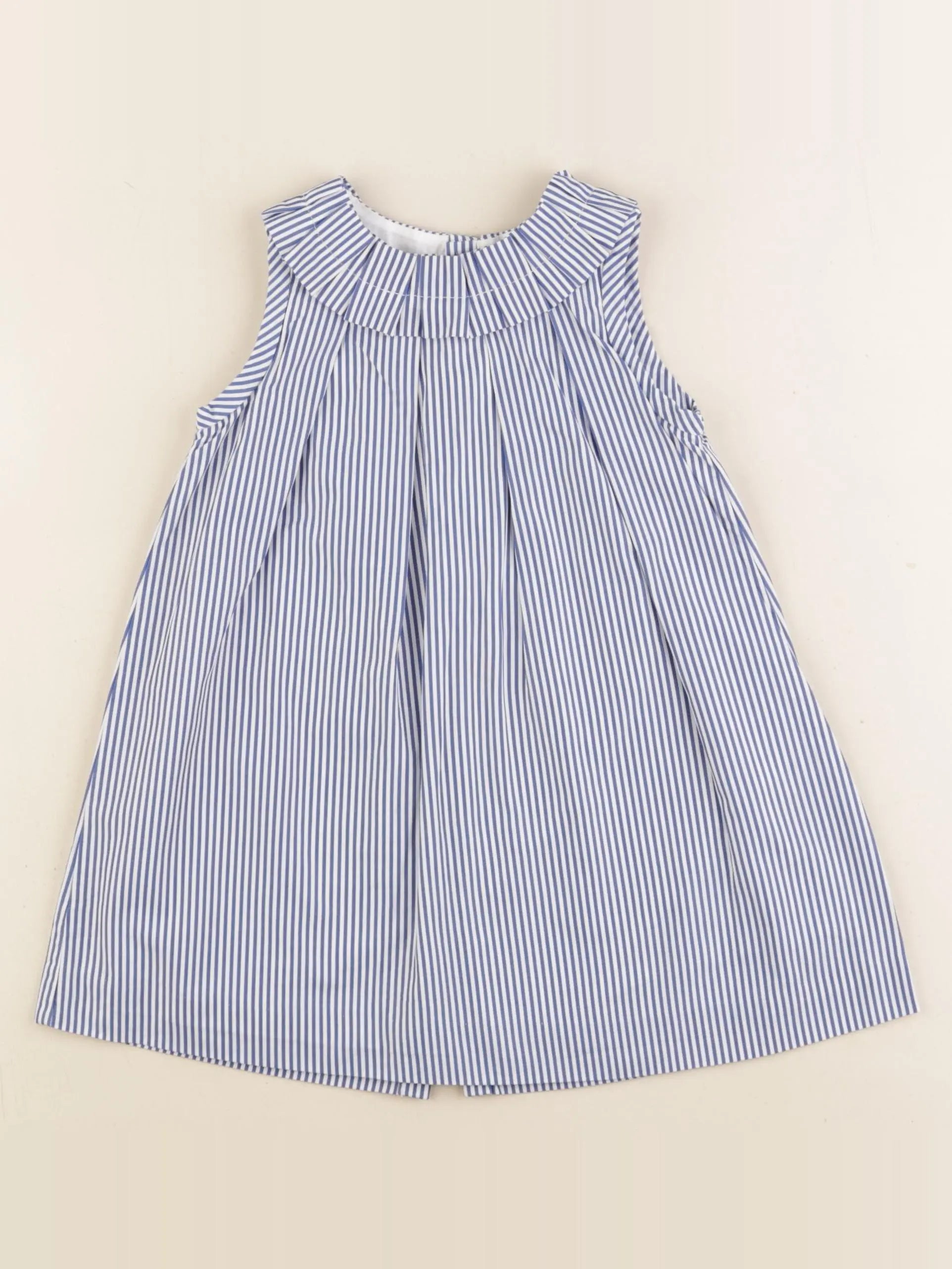 Jacadi - robe blanc, bleu - 24 mois