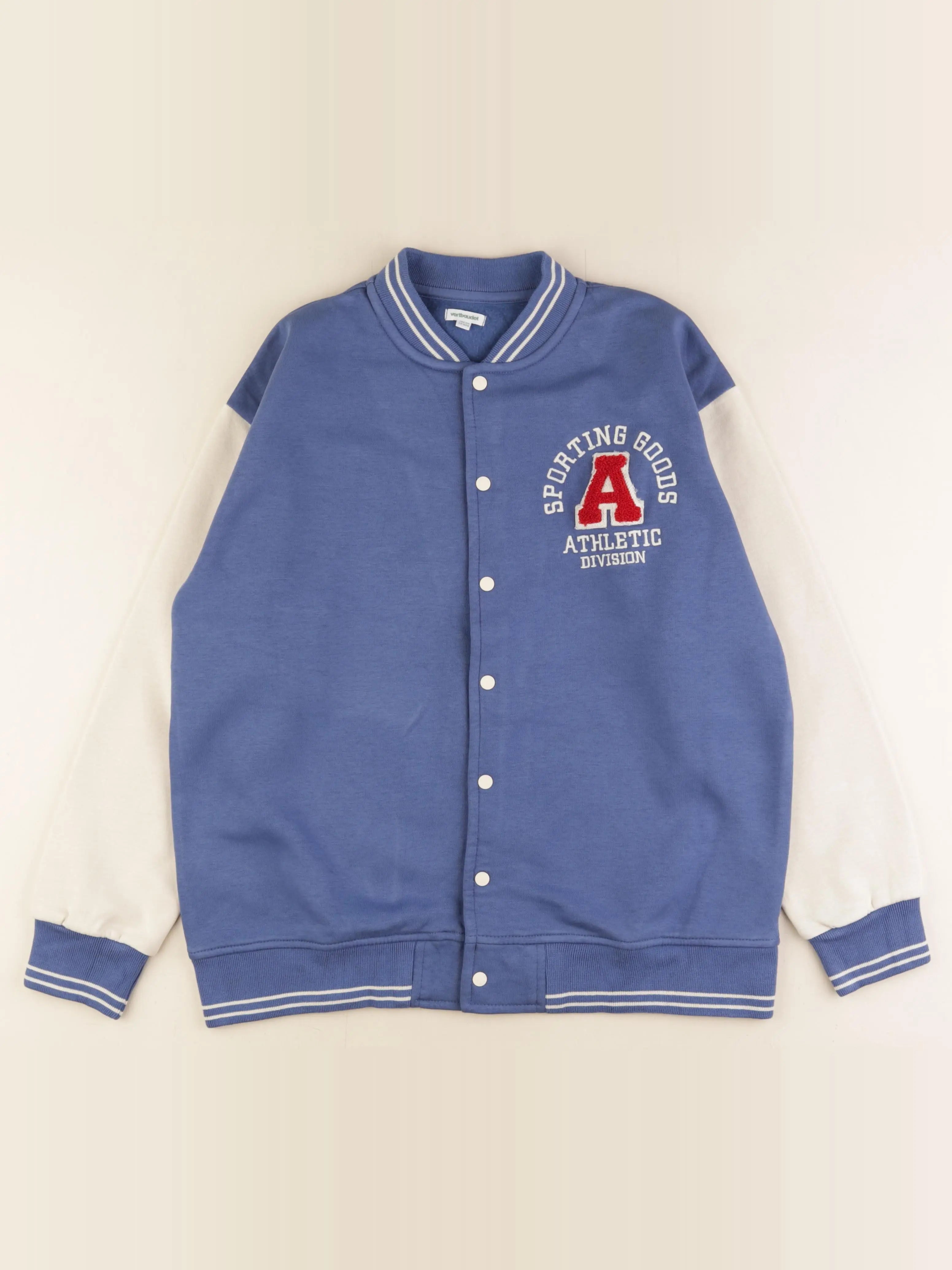 Vertbaudet - veste imprimé au dos blanc, bleu - 14 ans