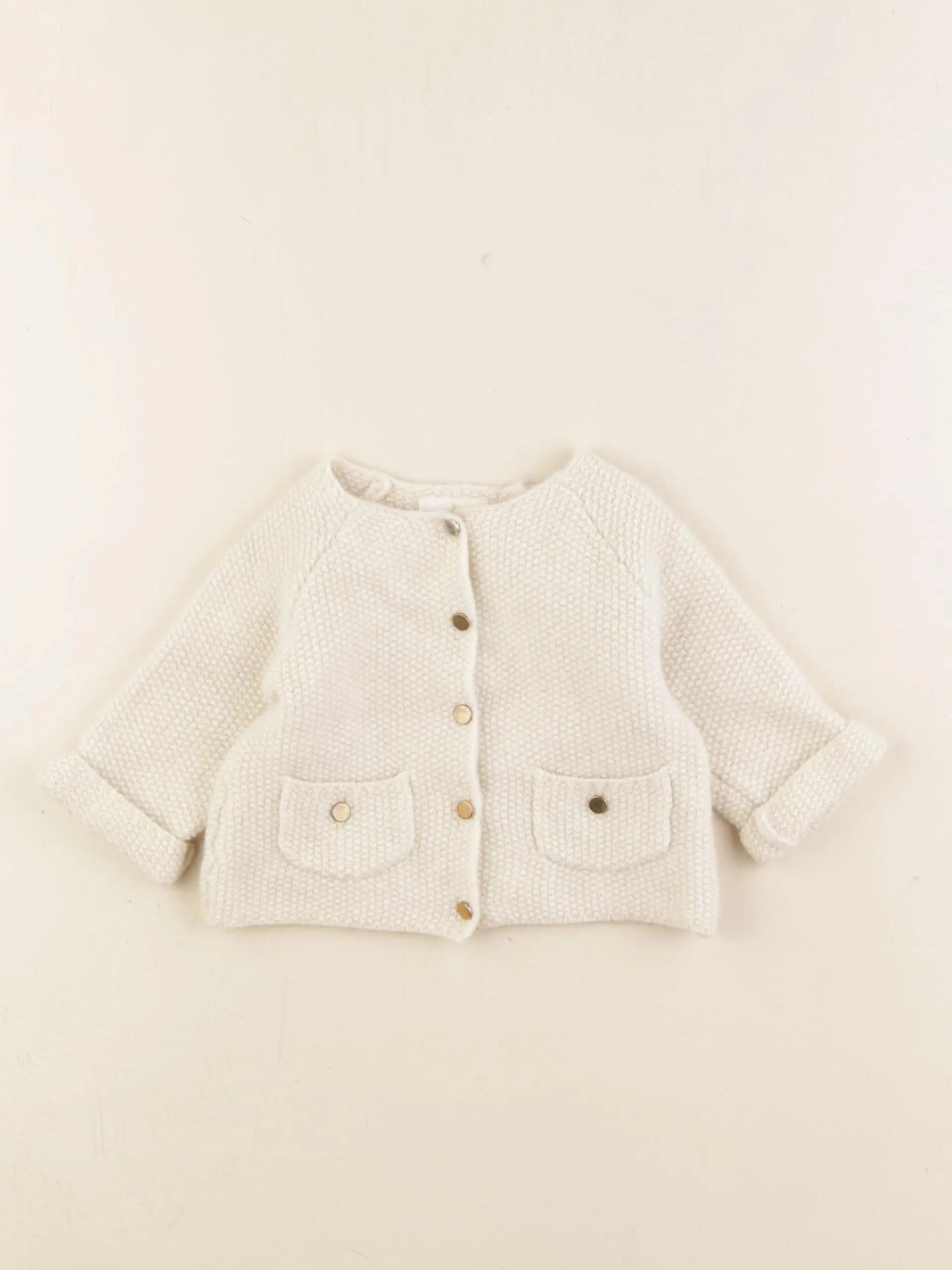 Louis Louise - gilet beige, or - 6 mois