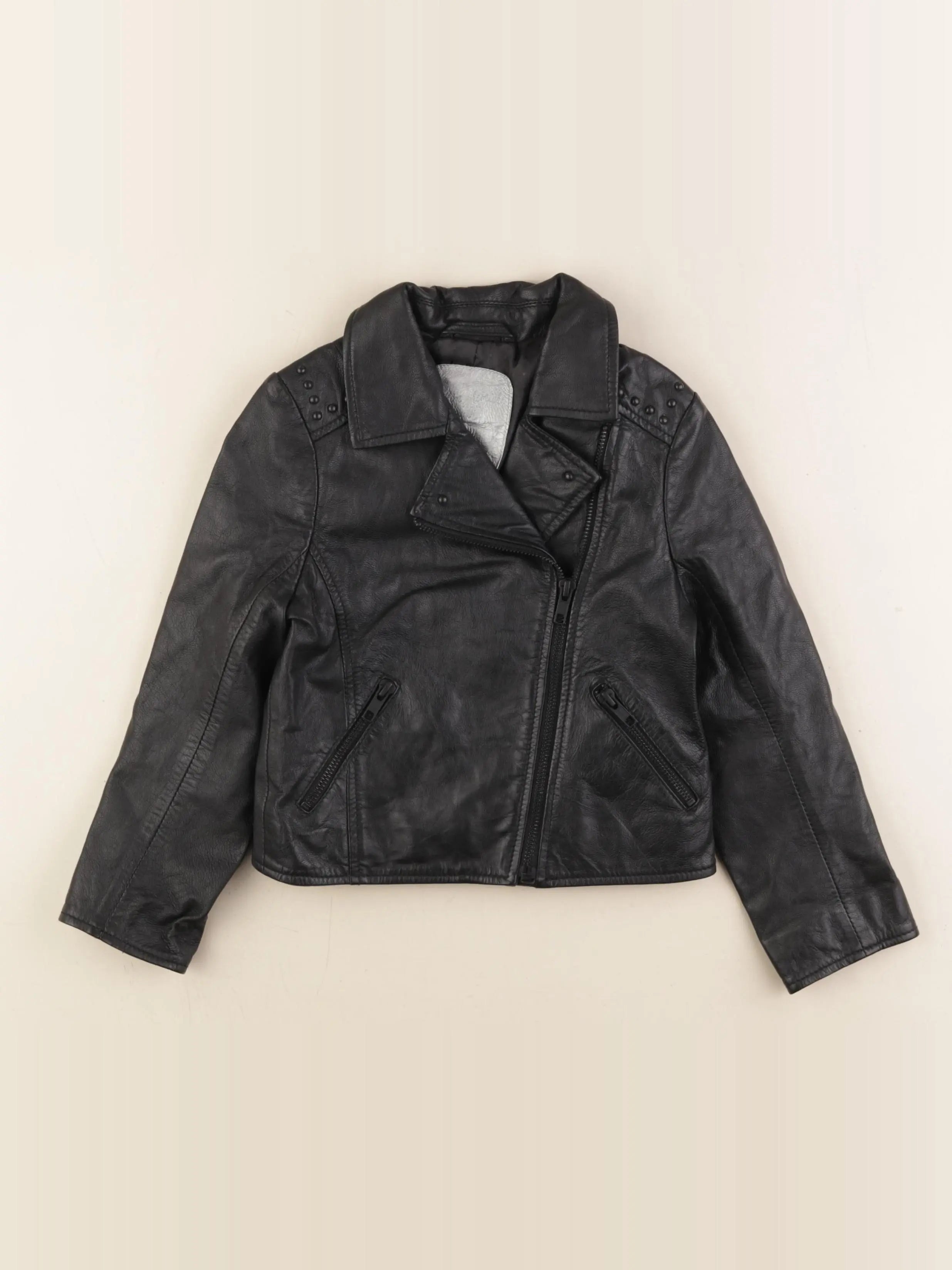 IKKS - veste cuir véritable - 5 ans