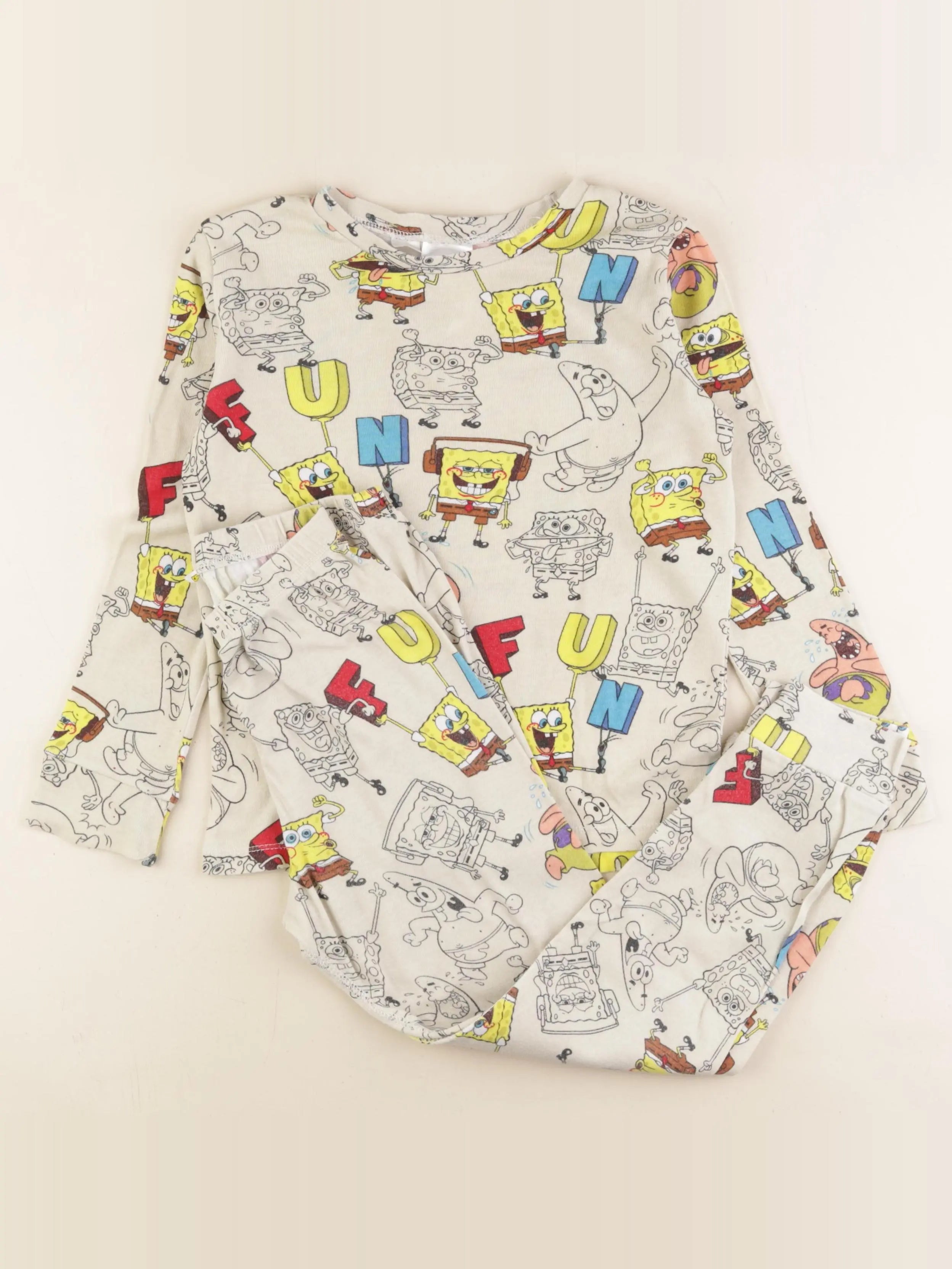 H&M - pyjama coton beige - 6/8 ans