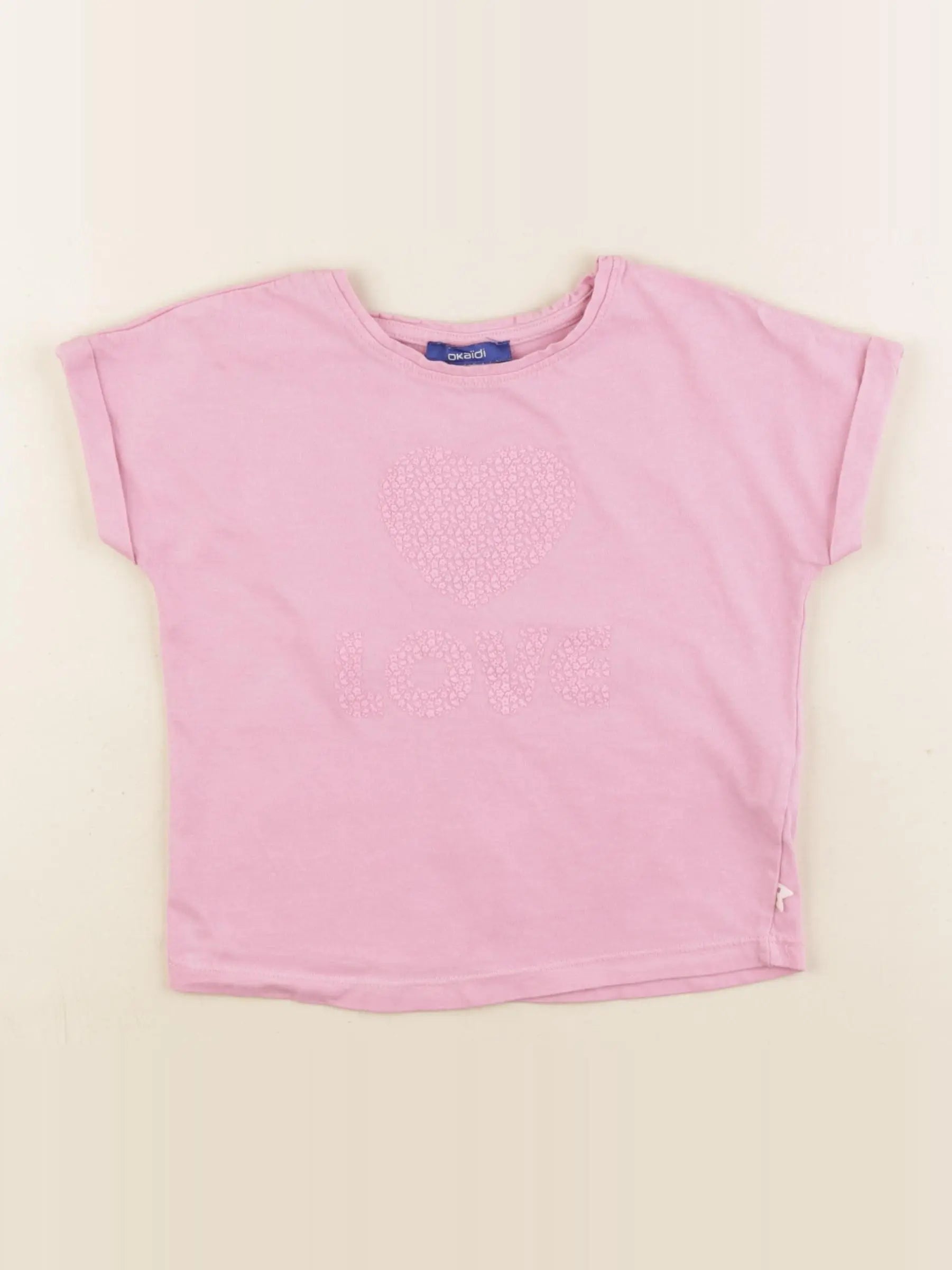 Okaidi - tee-shirt rose - 4 ans
