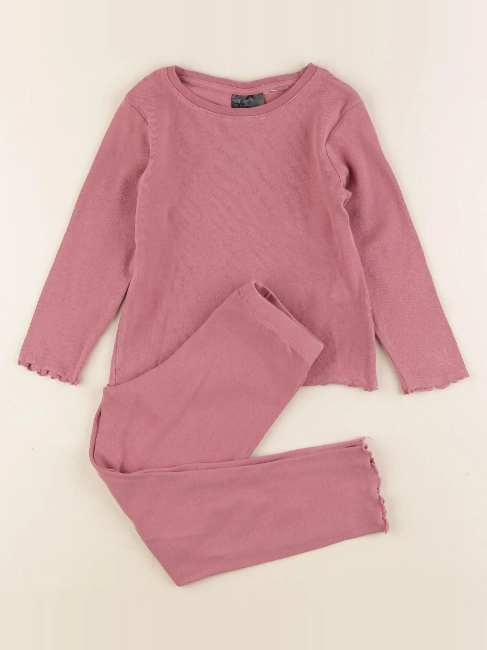 H&M - pyjama coton rose - 2/4 ans