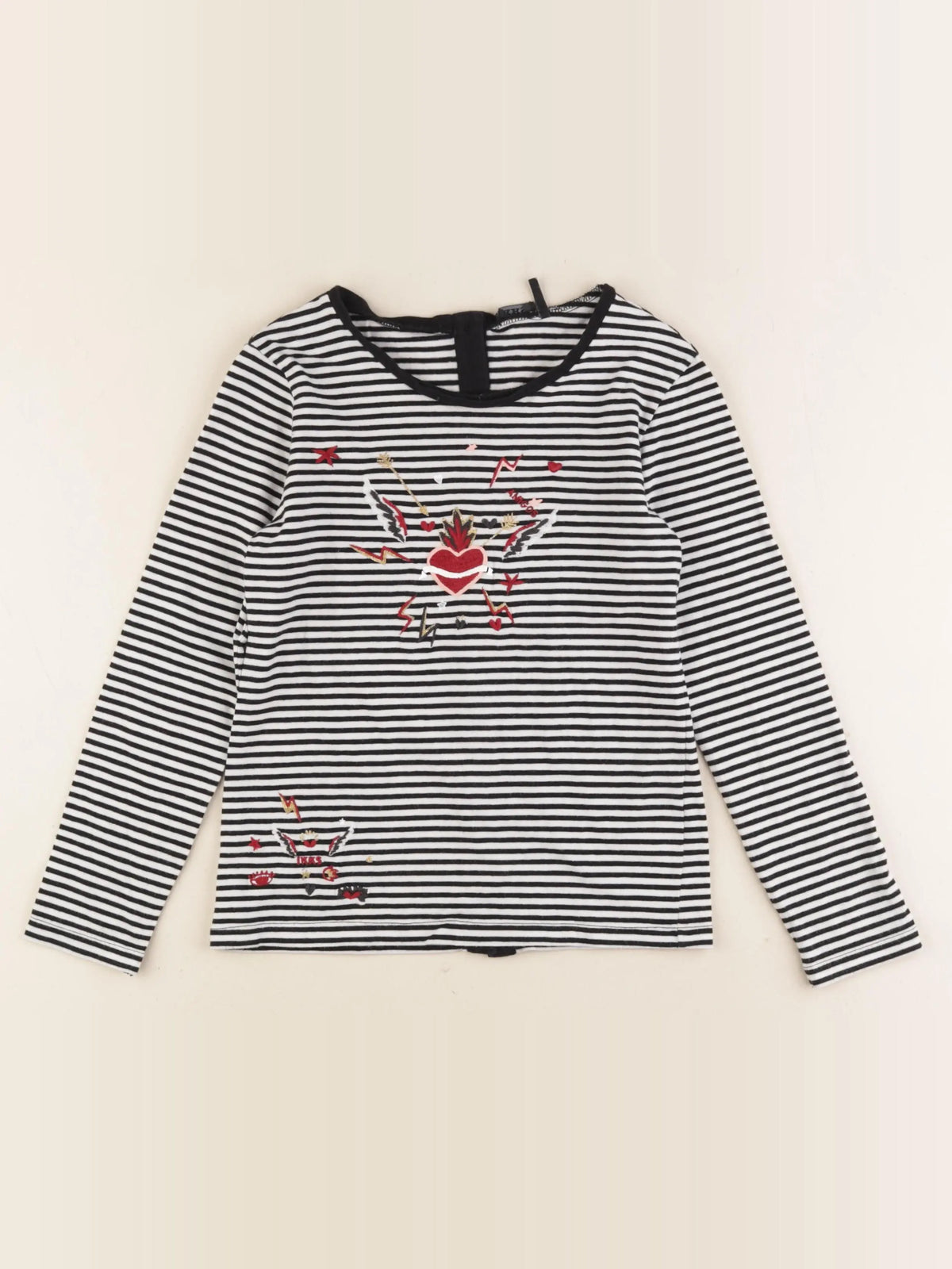 IKKS - tee-shirt blanc, noir - 8 ans