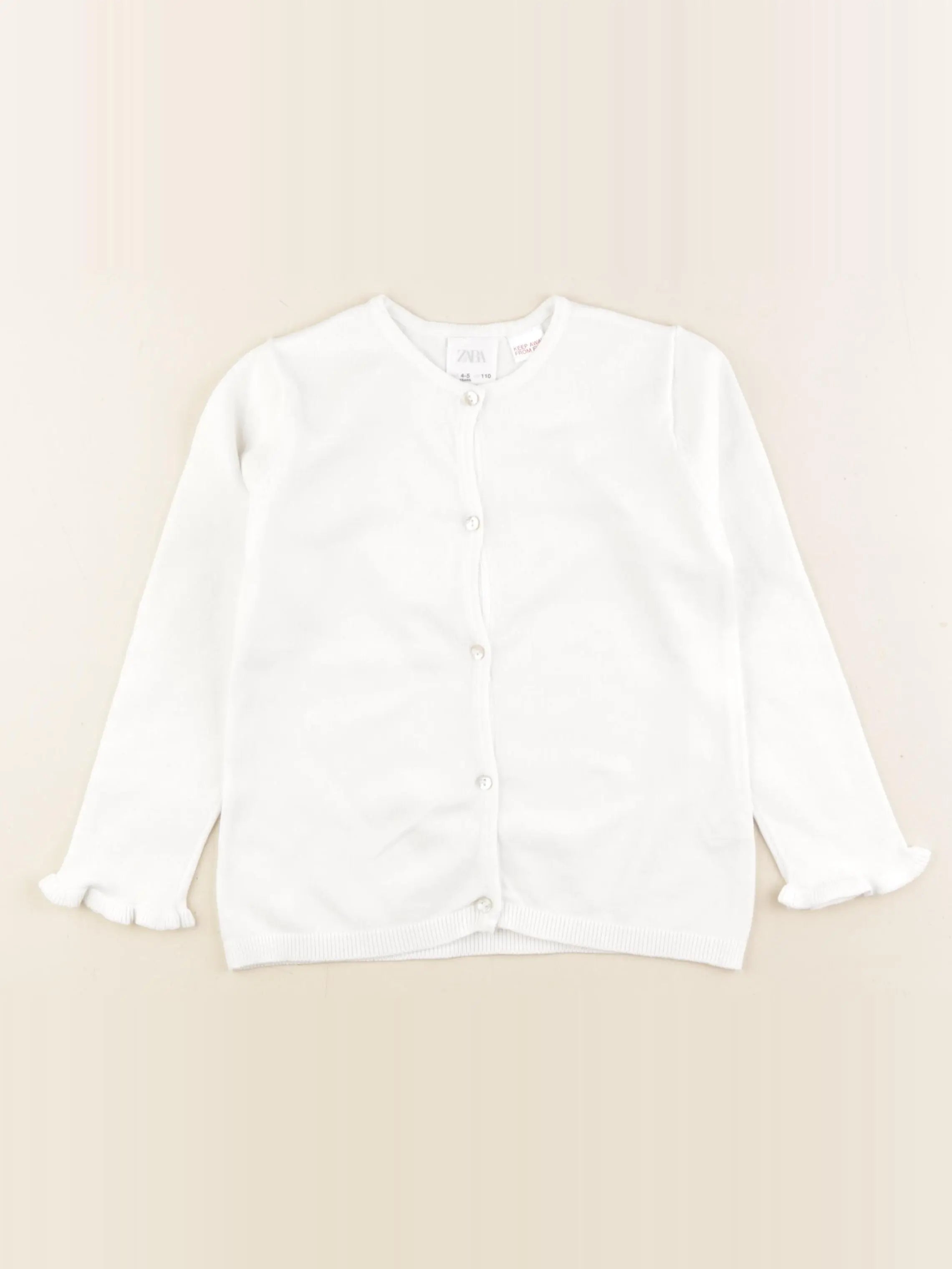 Zara - gilet blanc - 4/5 ans