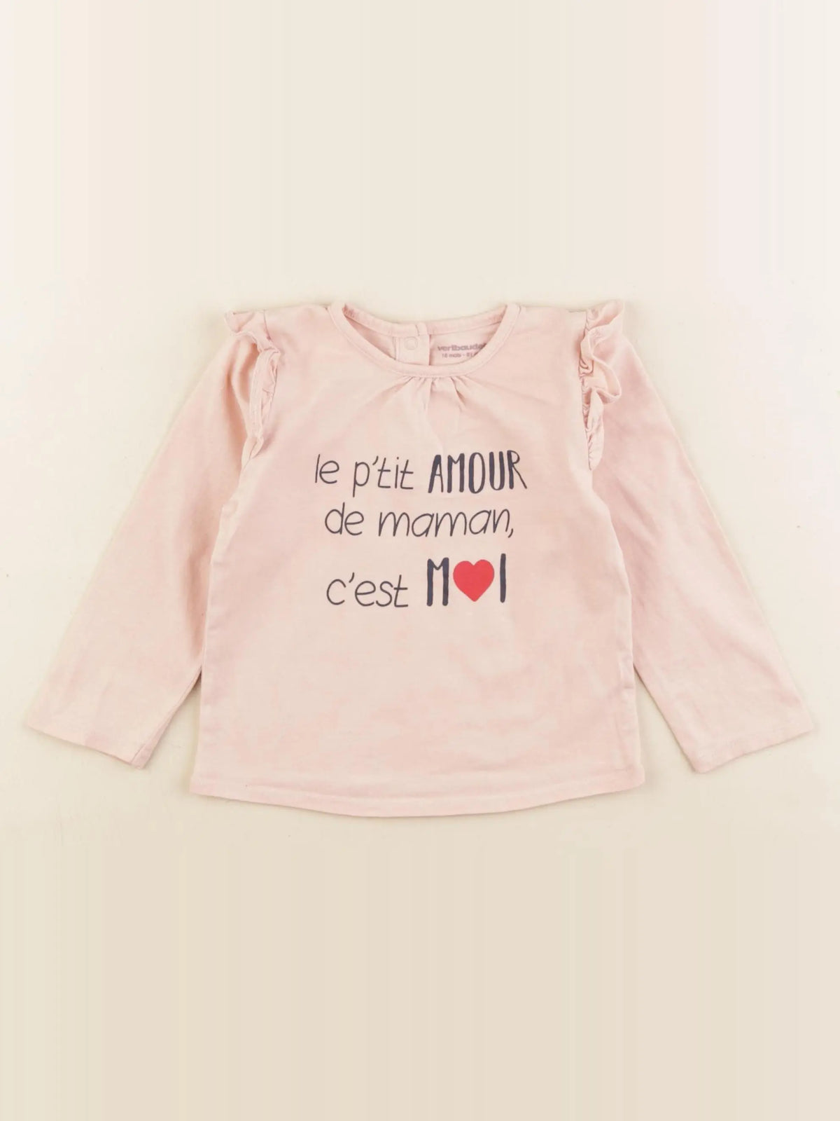Vertbaudet - tee-shirt rose - 18 mois
