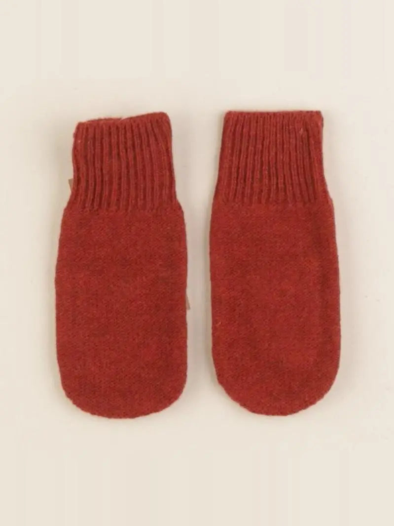 Moufles Martin tricot rouge