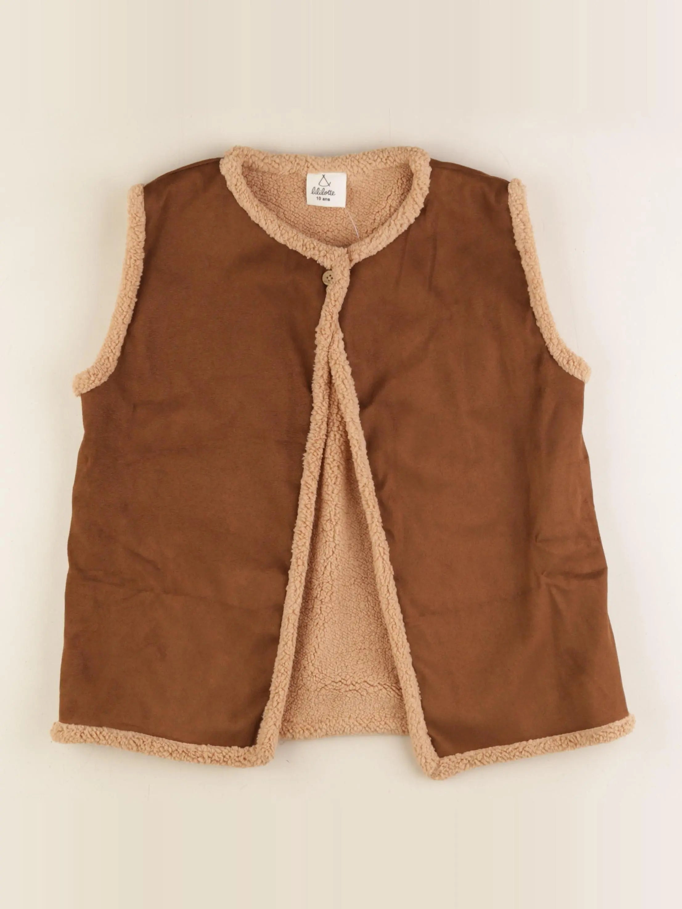Gilet sans manches Agathe marron