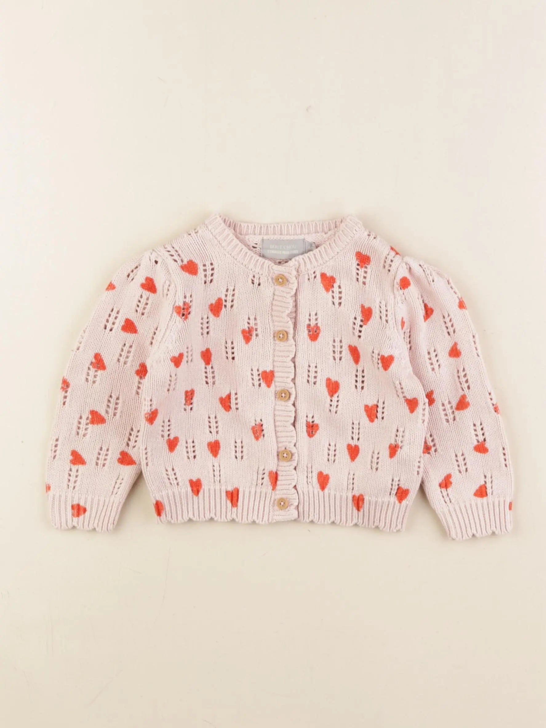 Boutchou - gilet rose - 6 mois